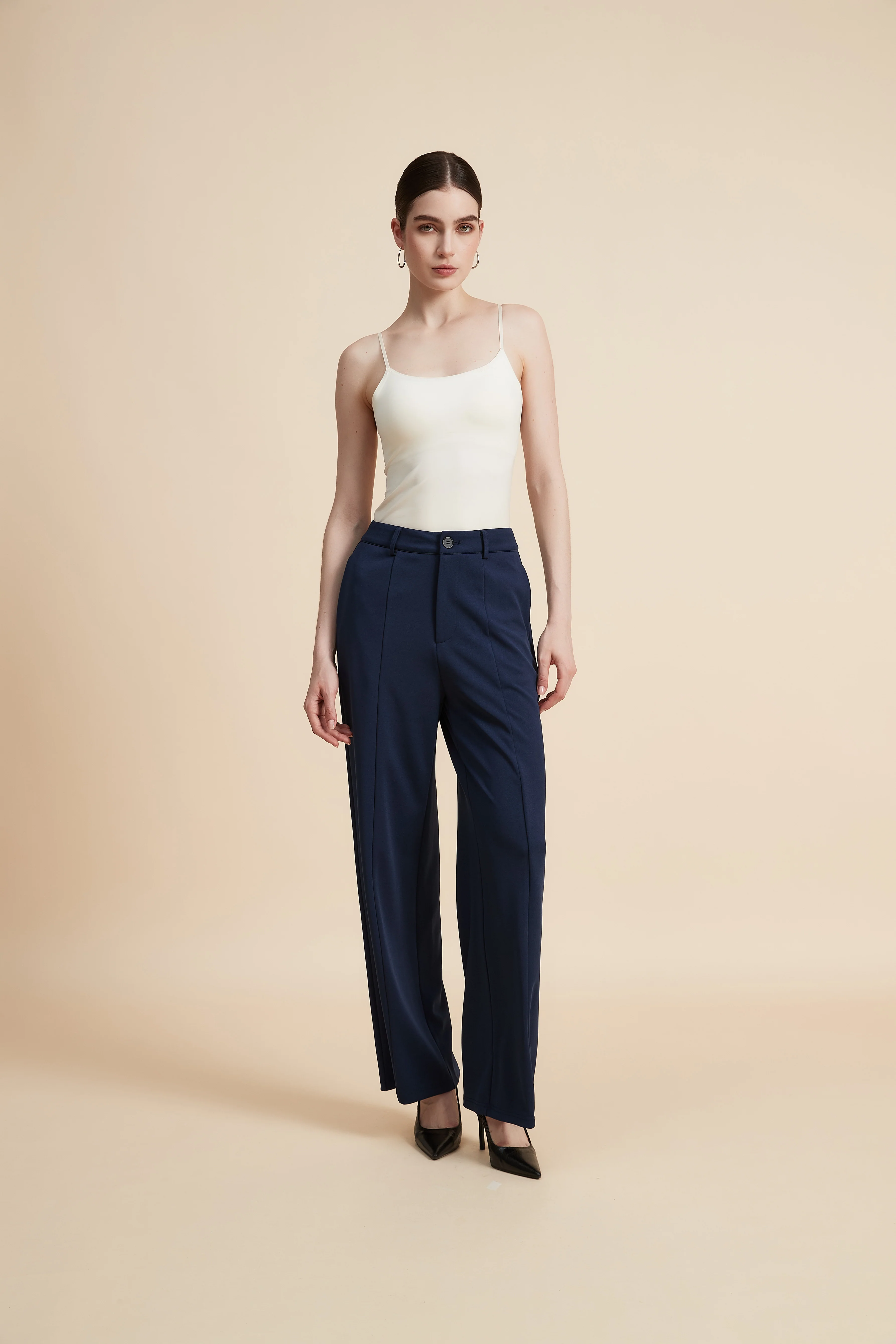 Wide Leg Solid Pants