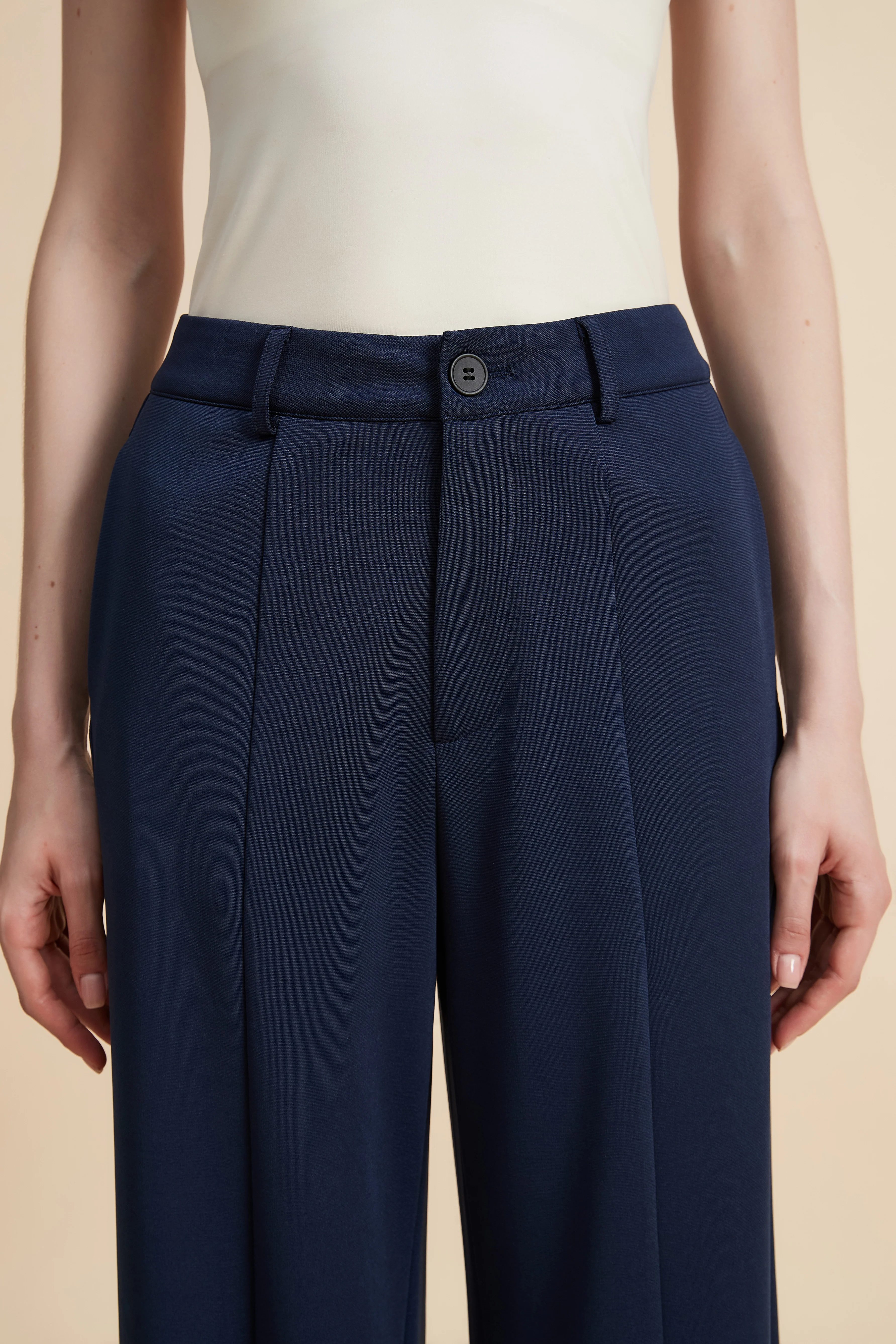 Wide Leg Solid Pants - Image 4