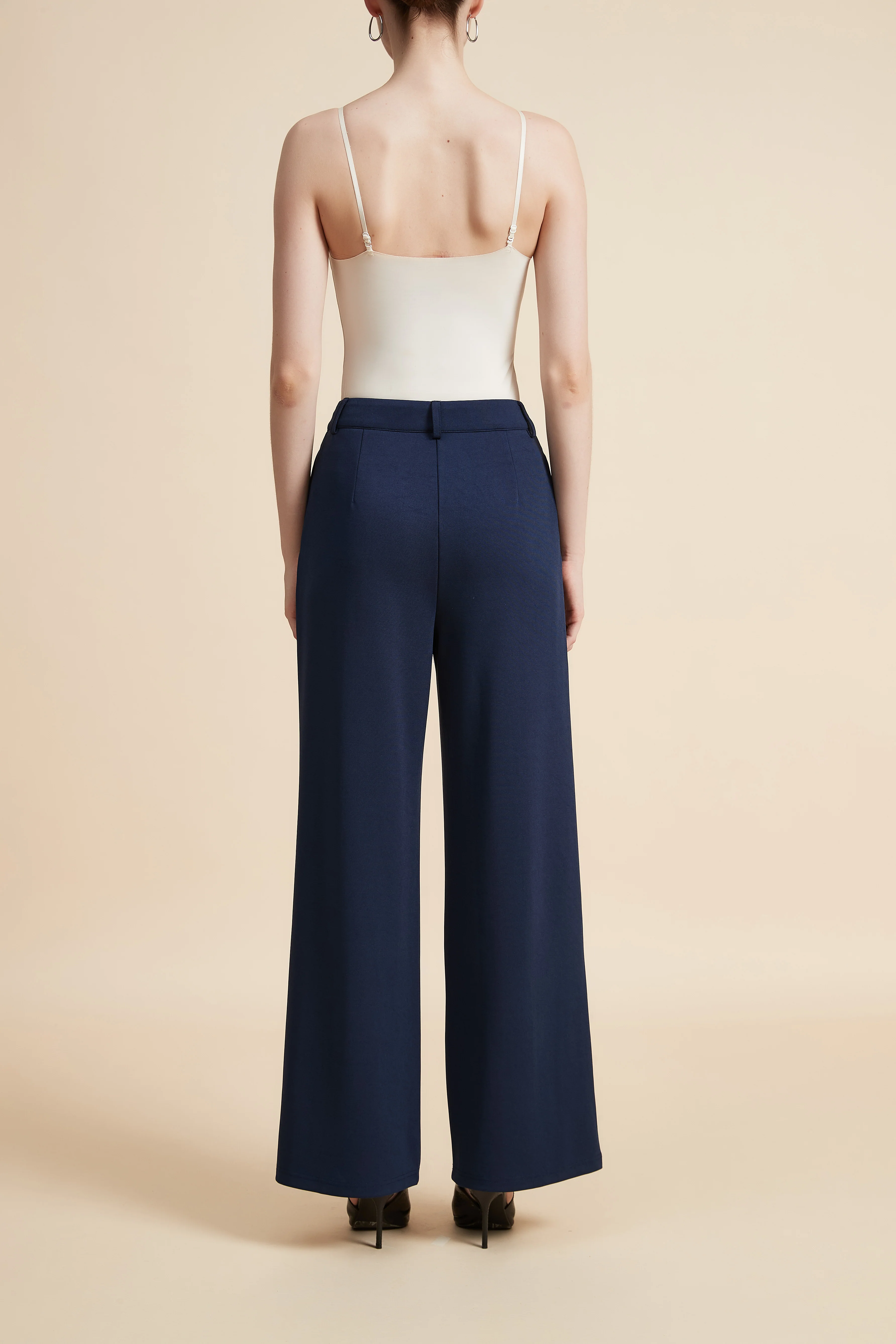 Wide Leg Solid Pants - Image 5