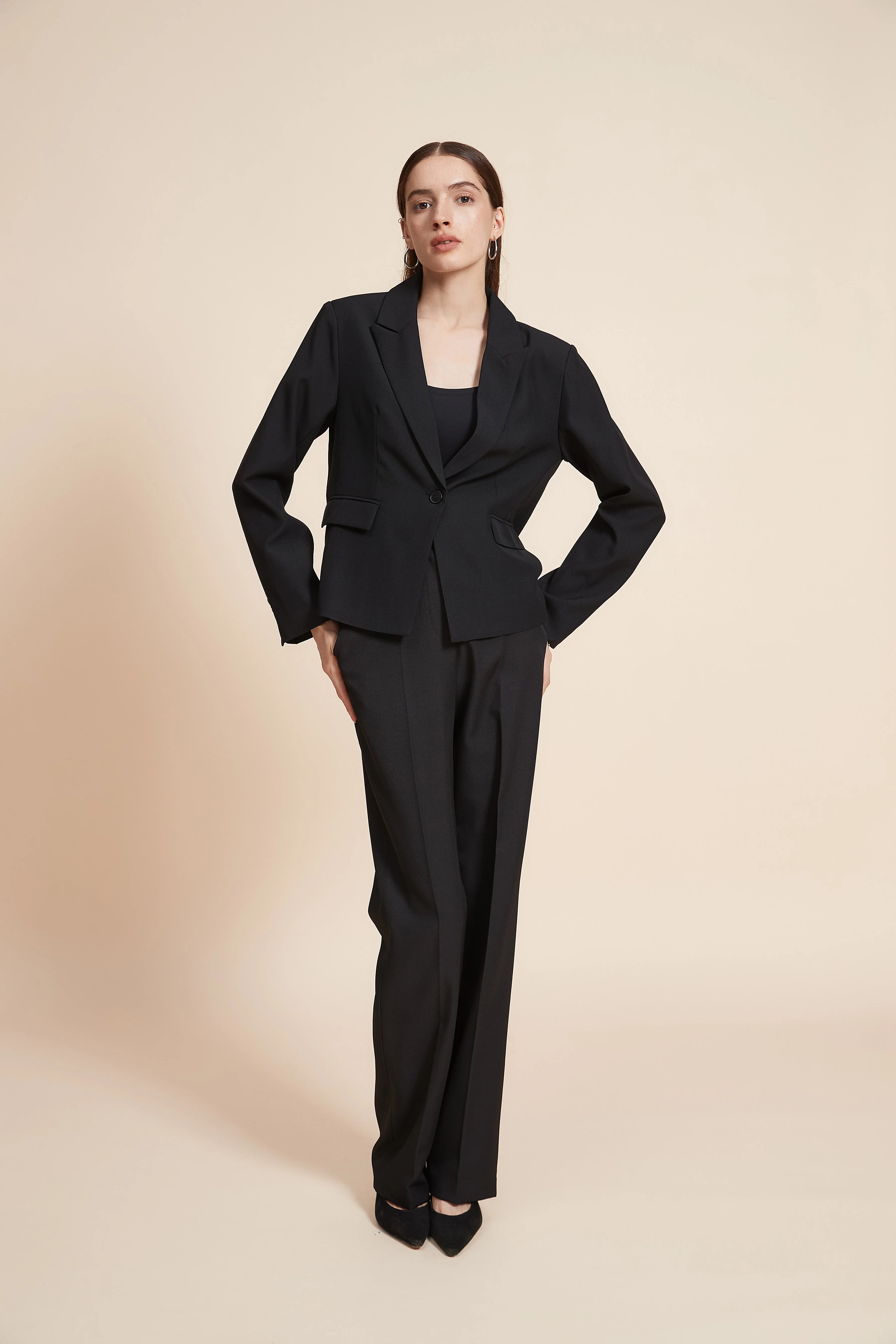Plain Long Sleeve Short Jacket - Image 3