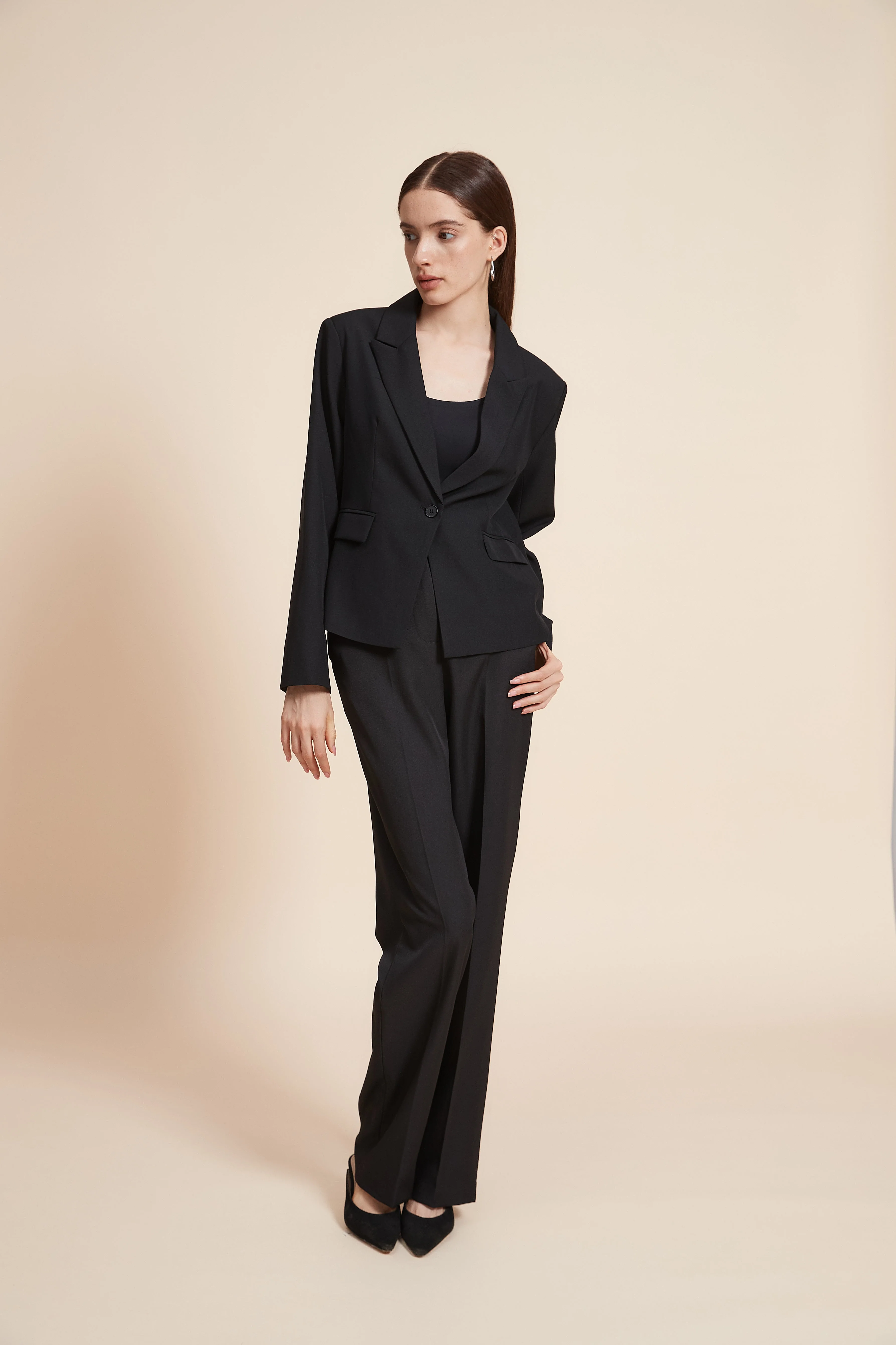 Plain Long Sleeve Short Jacket - Image 4