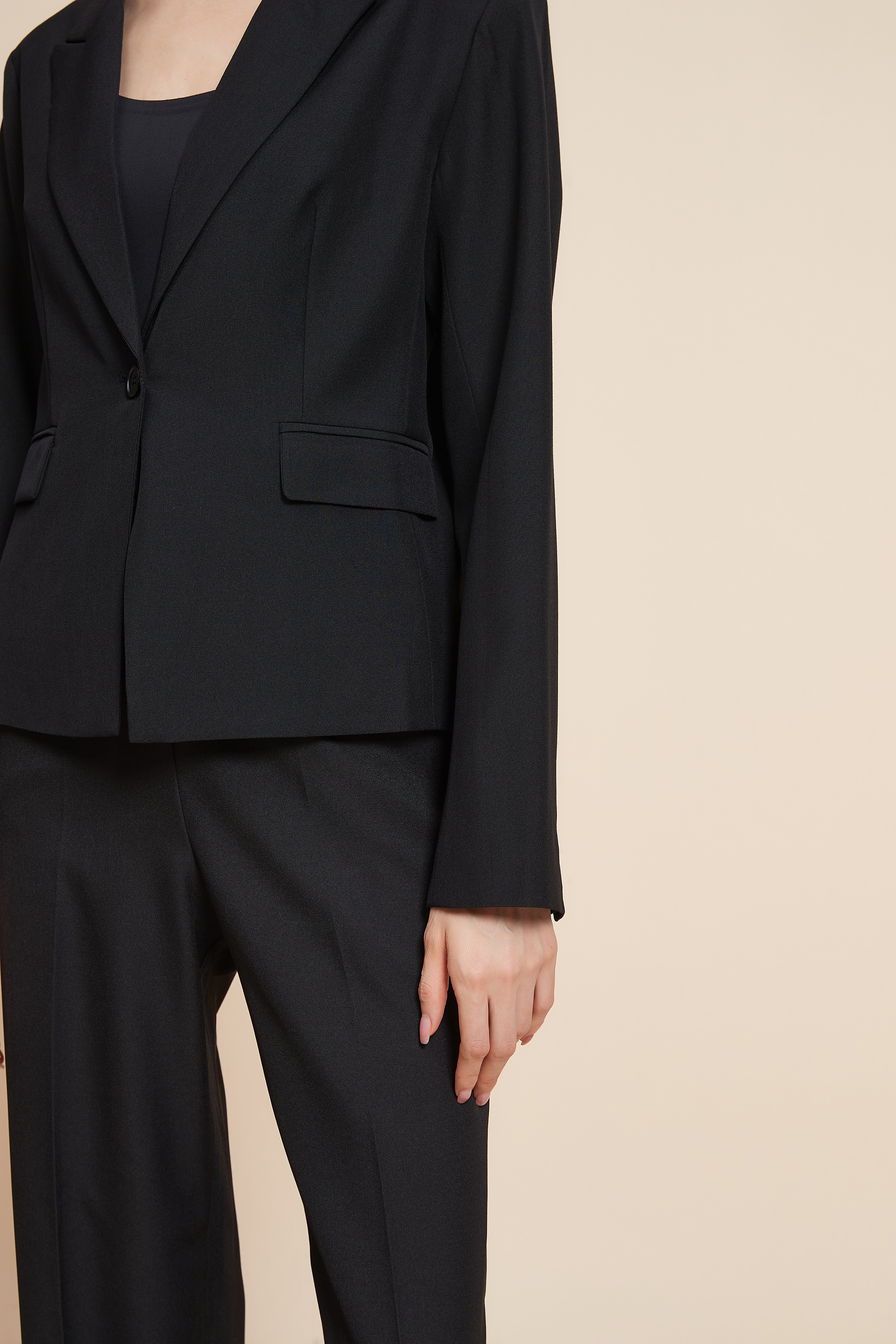 Plain Long Sleeve Short Jacket - Image 5