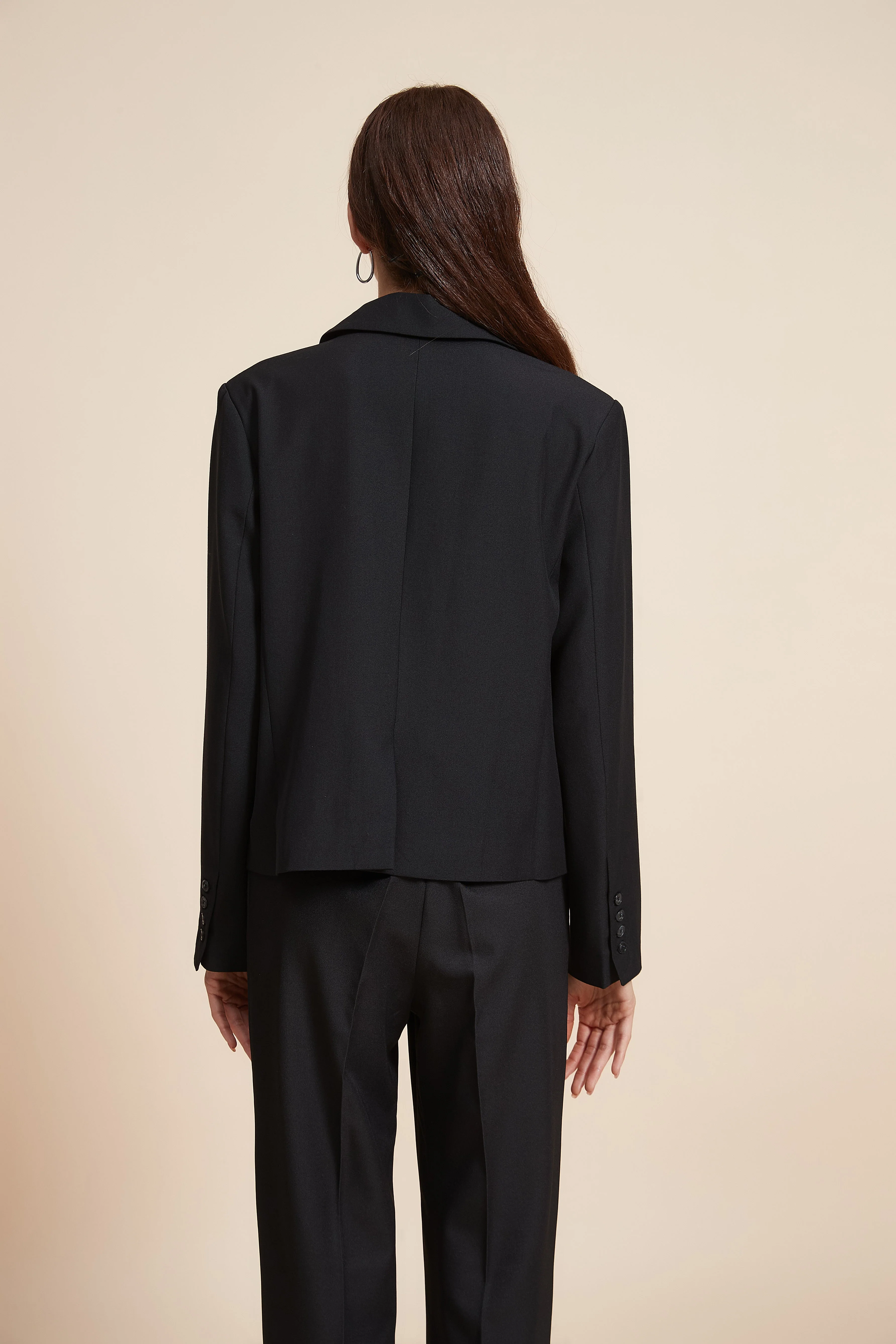 Plain Long Sleeve Short Jacket - Image 7