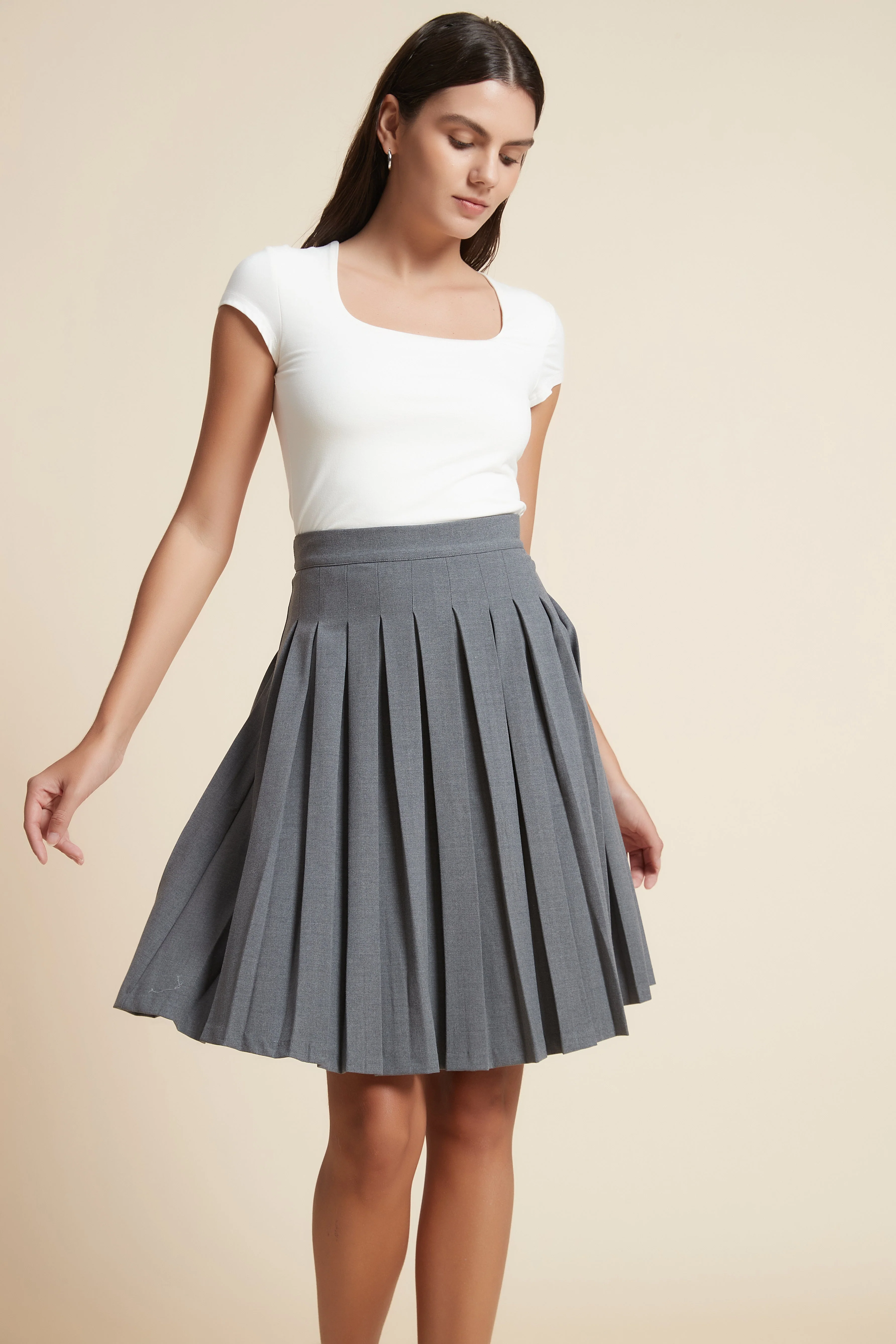 Pleated Mini Skirt - Image 3
