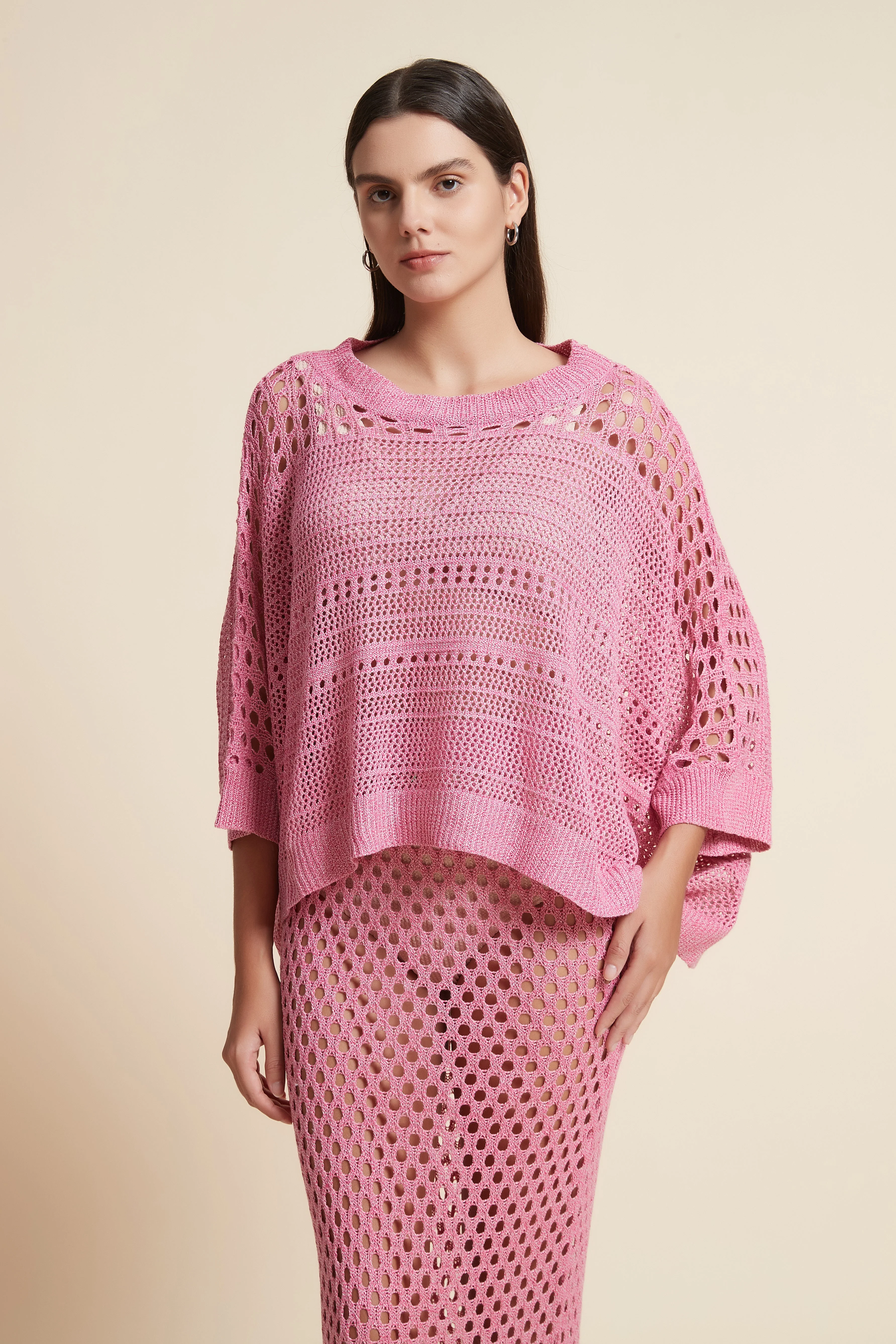 Short Sleeve Lace T-Shirt with Round Neck - Image 7