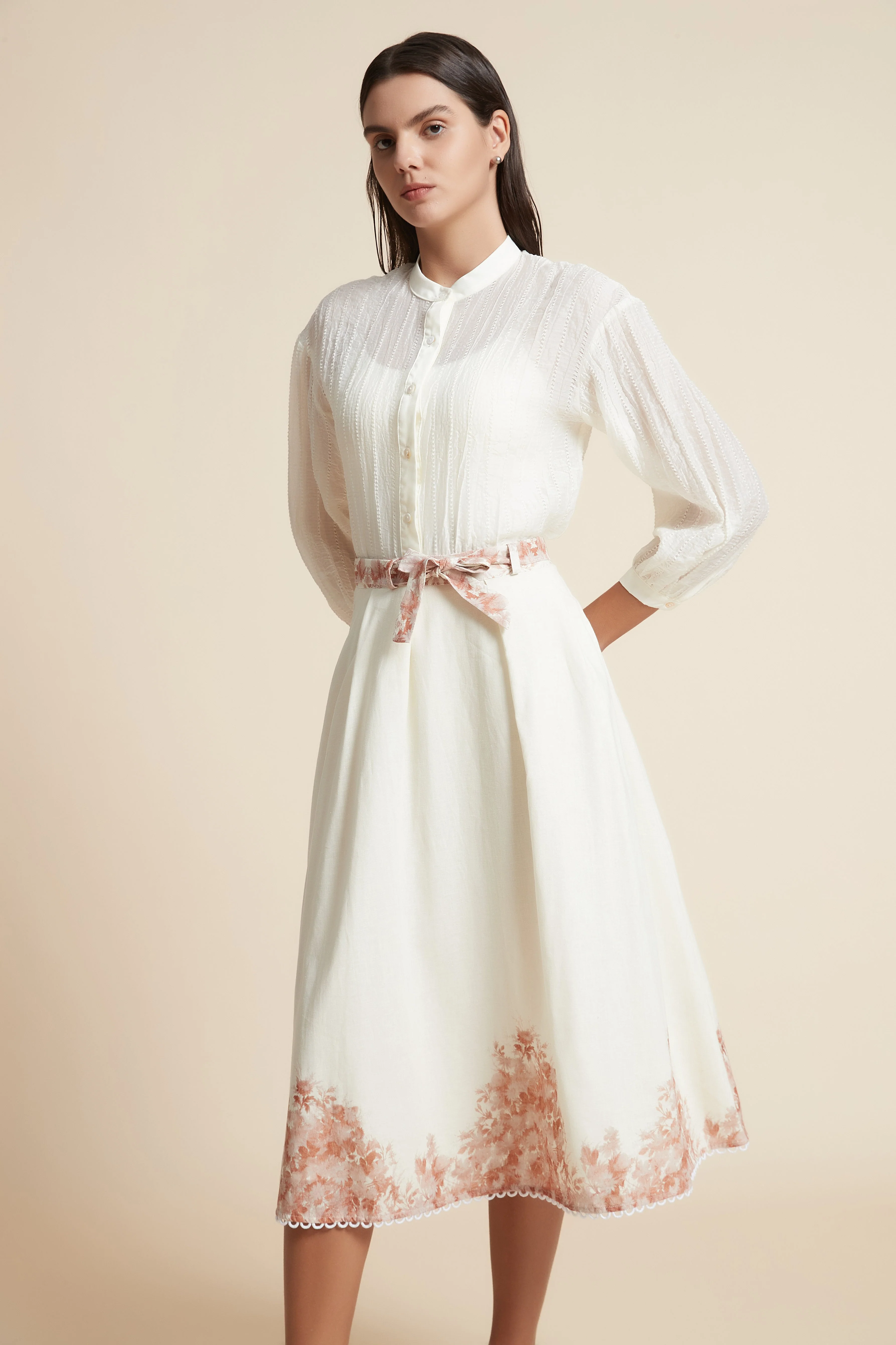 Button-Up Long Sleeve Cropped Top - Image 4