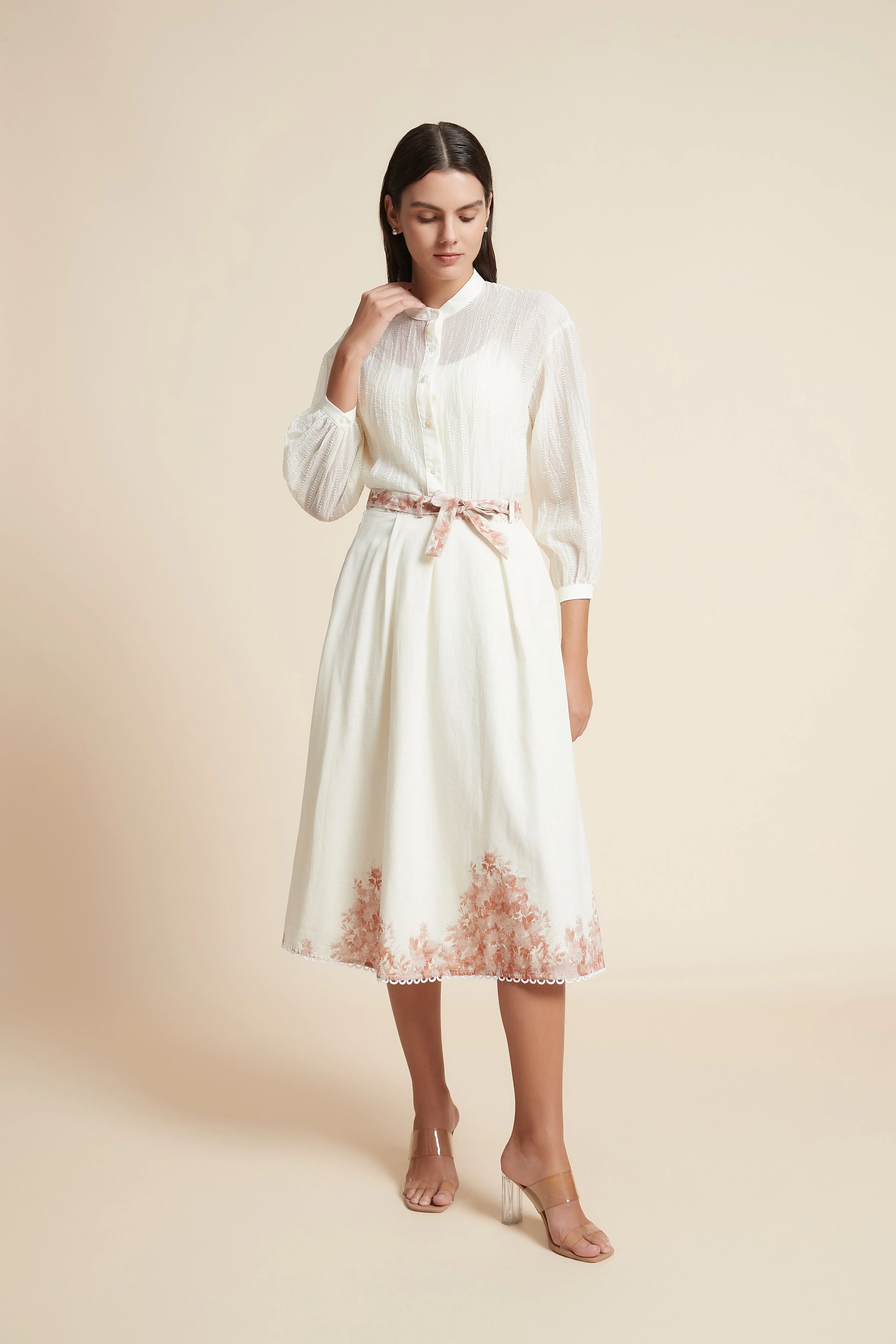 Button-Up Long Sleeve Cropped Top - Image 5