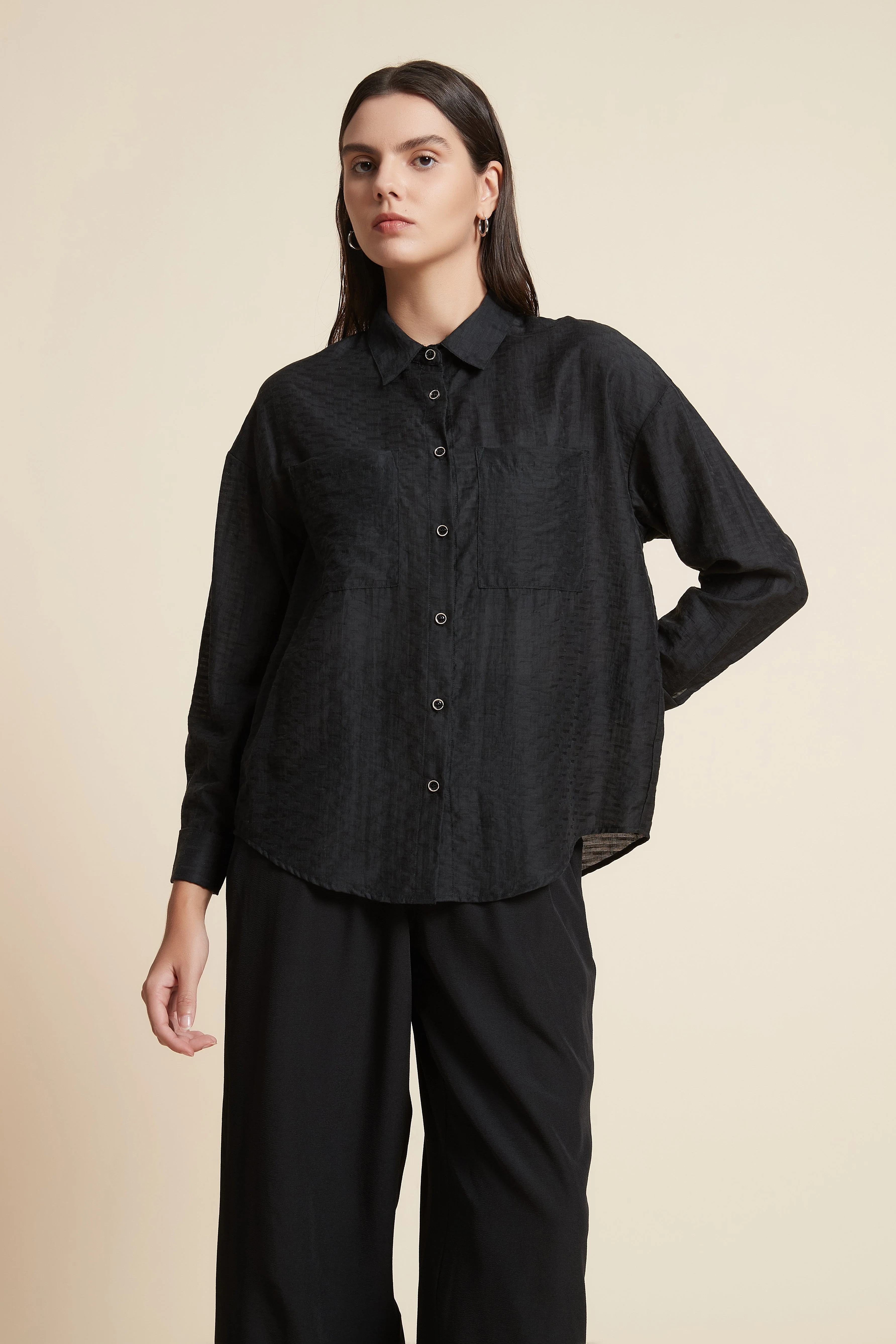 Long Sleeve Shirt with Chest Pockets