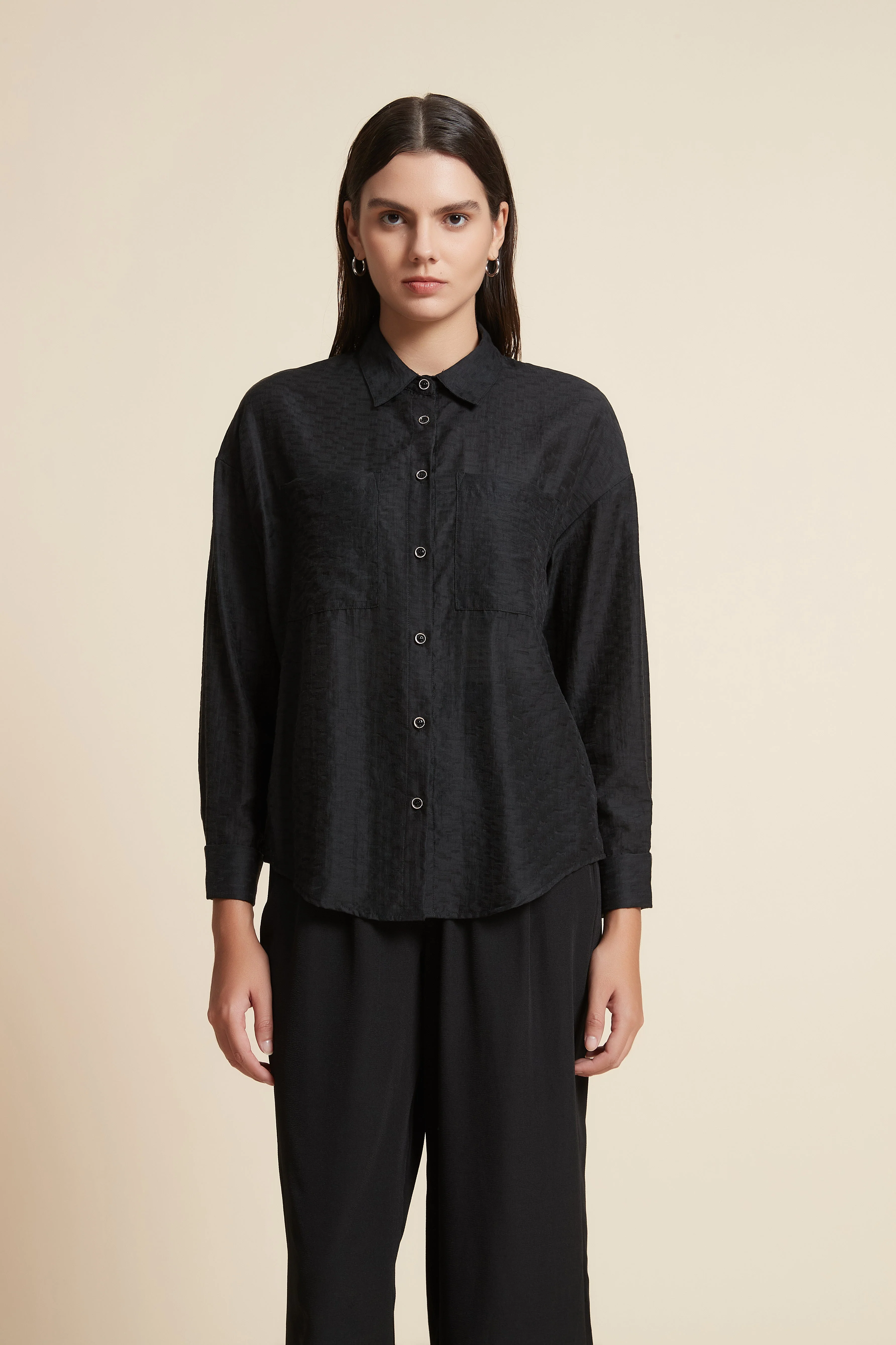 Long Sleeve Shirt with Chest Pockets - Image 2