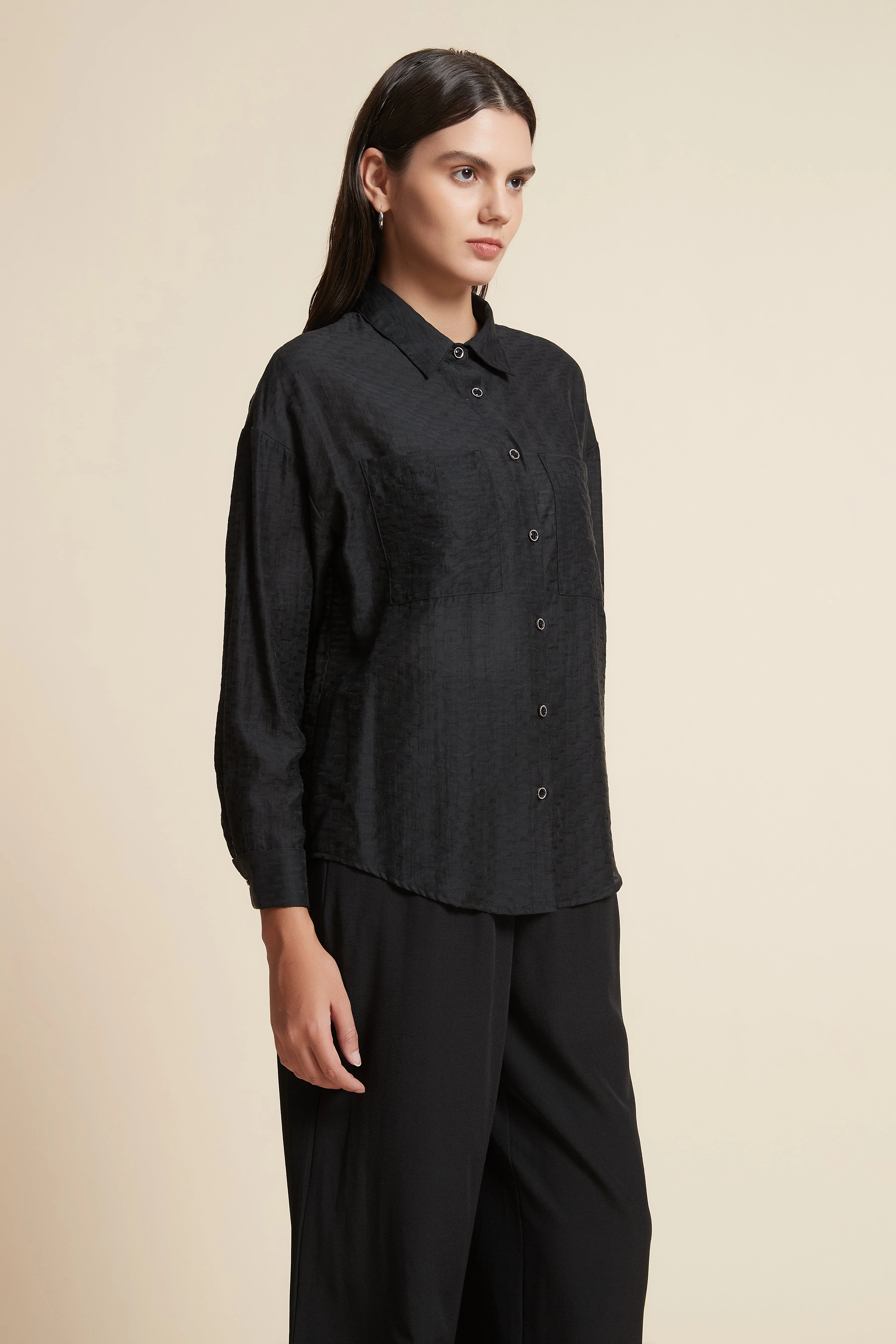 Long Sleeve Shirt with Chest Pockets - Image 5