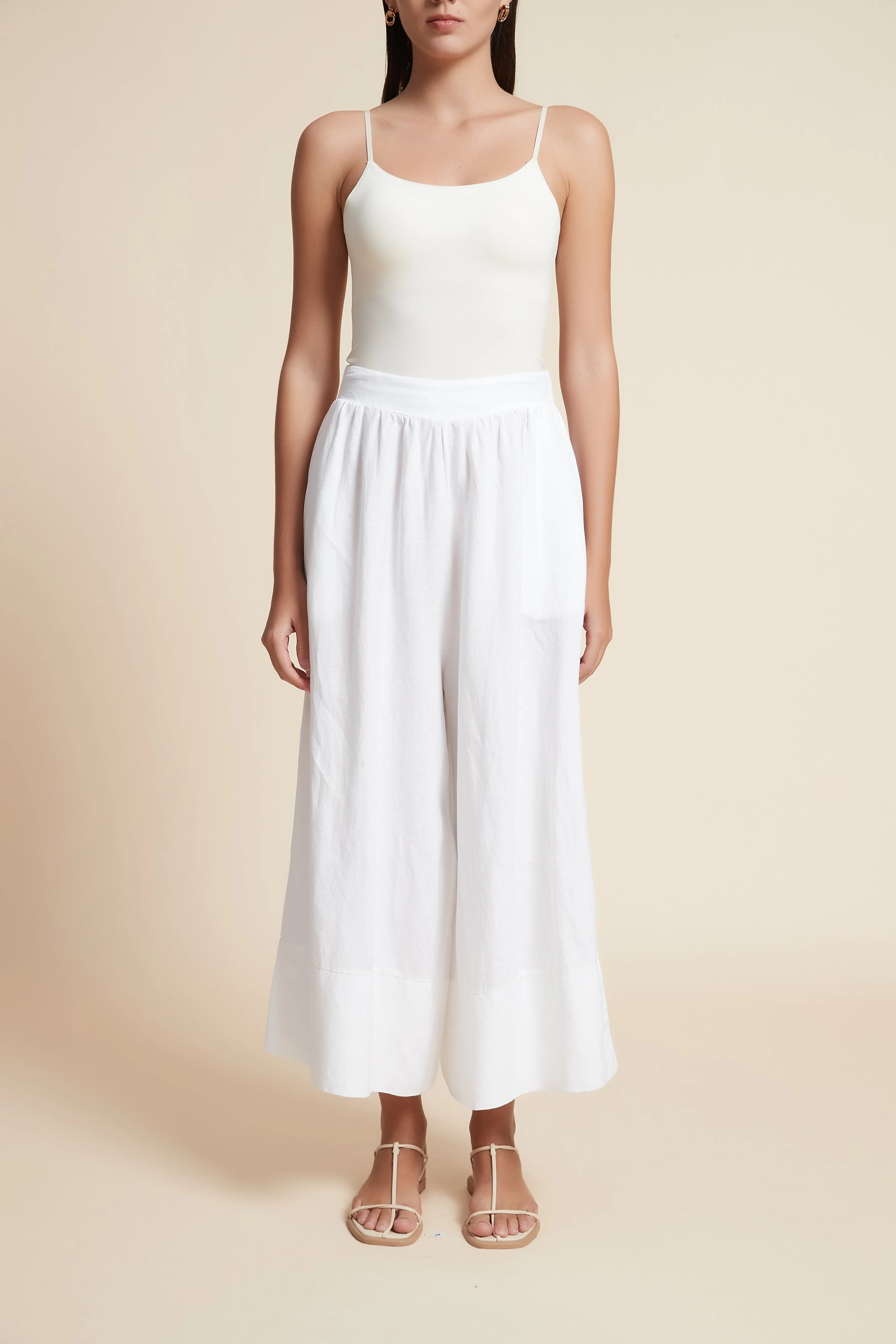 Wide Leg Plain Trousers - Image 3