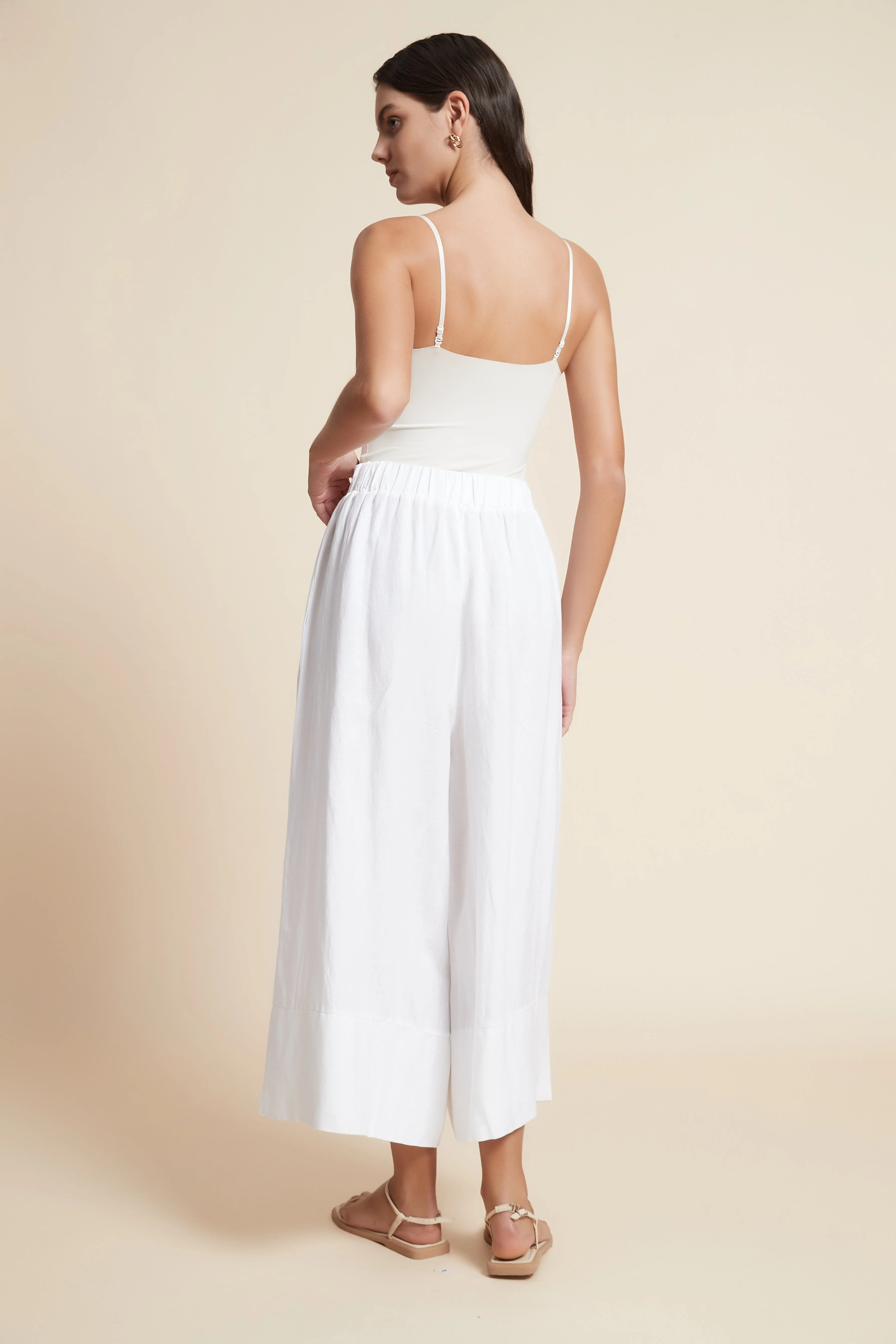 Wide Leg Plain Trousers - Image 4