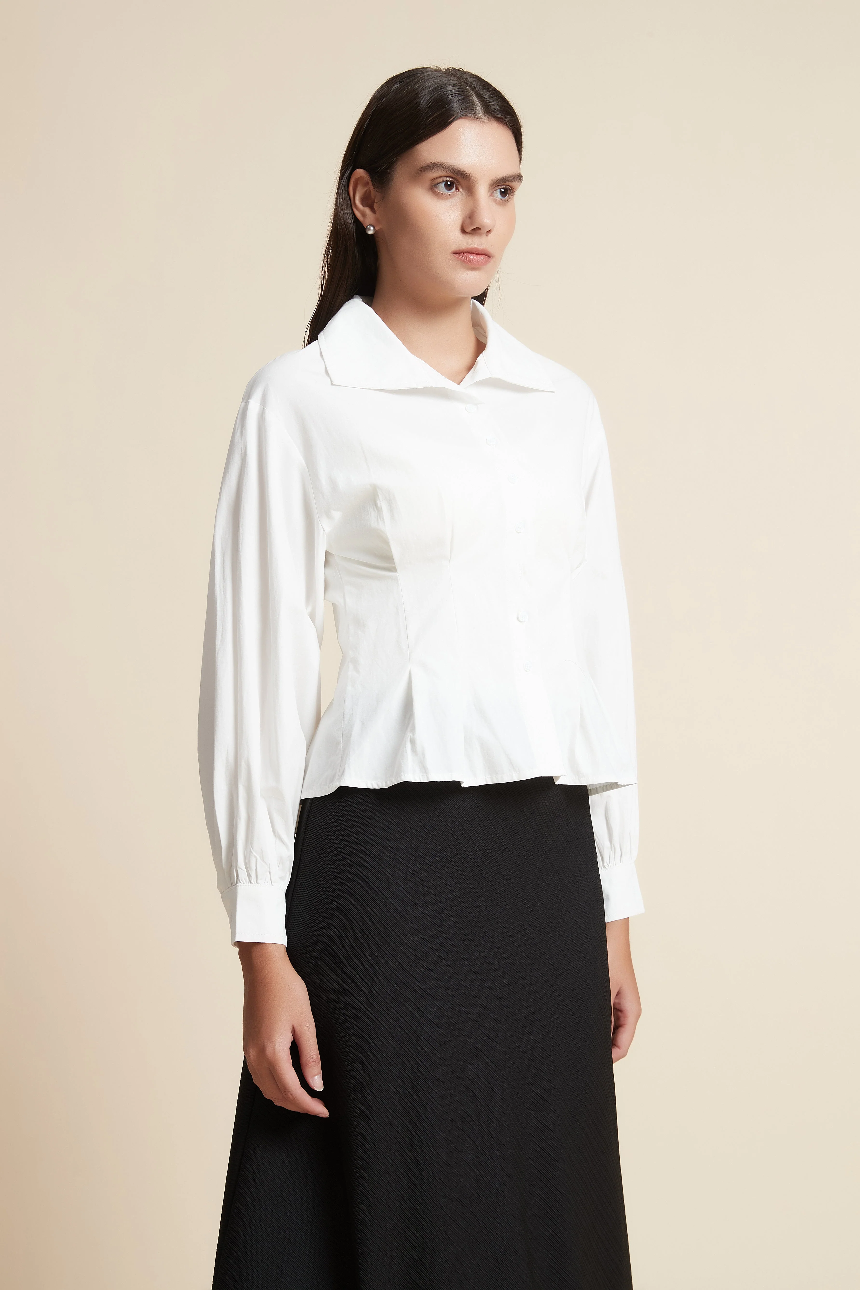 Long Sleeve Shirt Design Blouse - Image 5