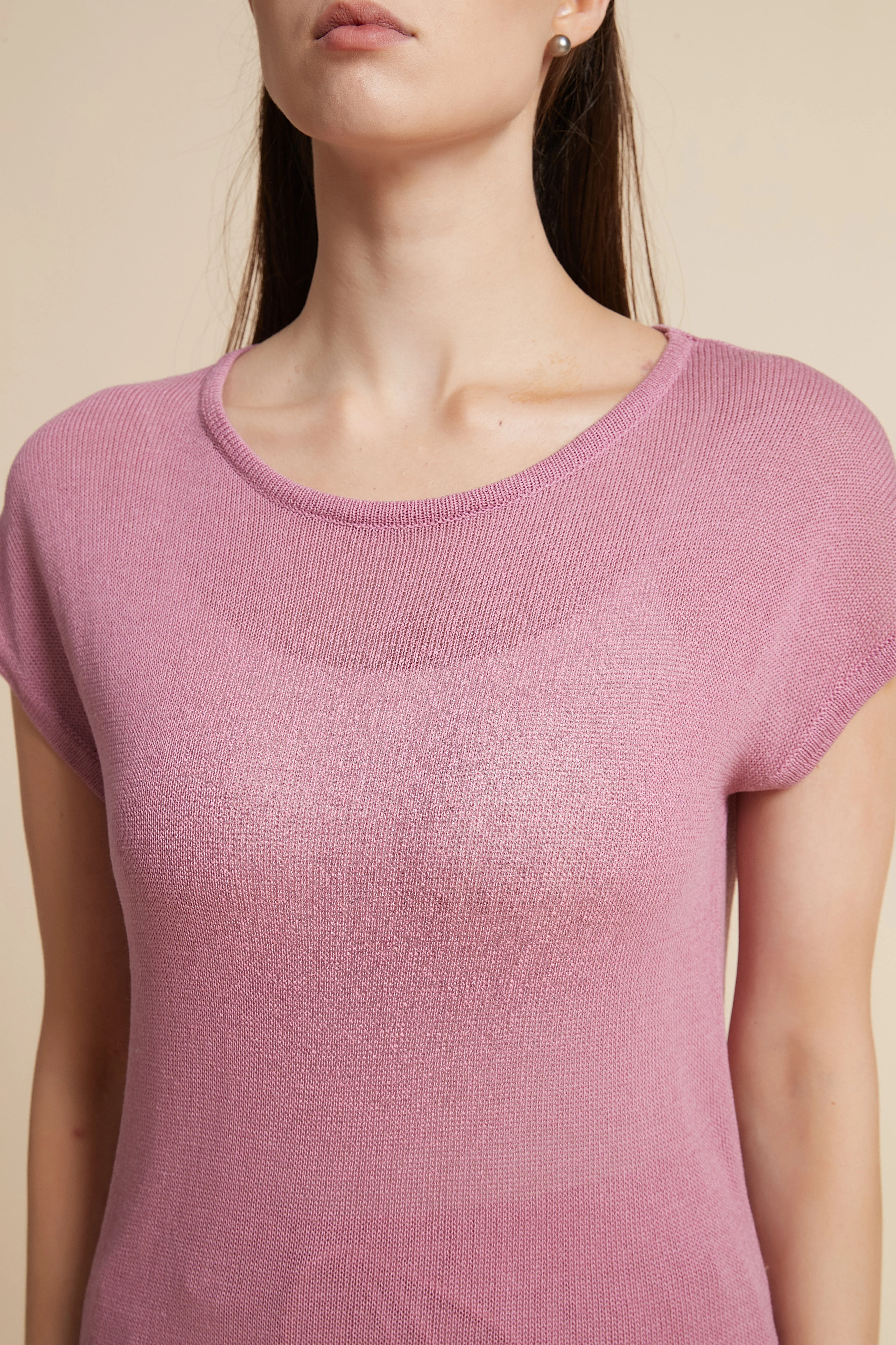 Solid Short Sleeve T-Shirt with Round Neck - Image 6