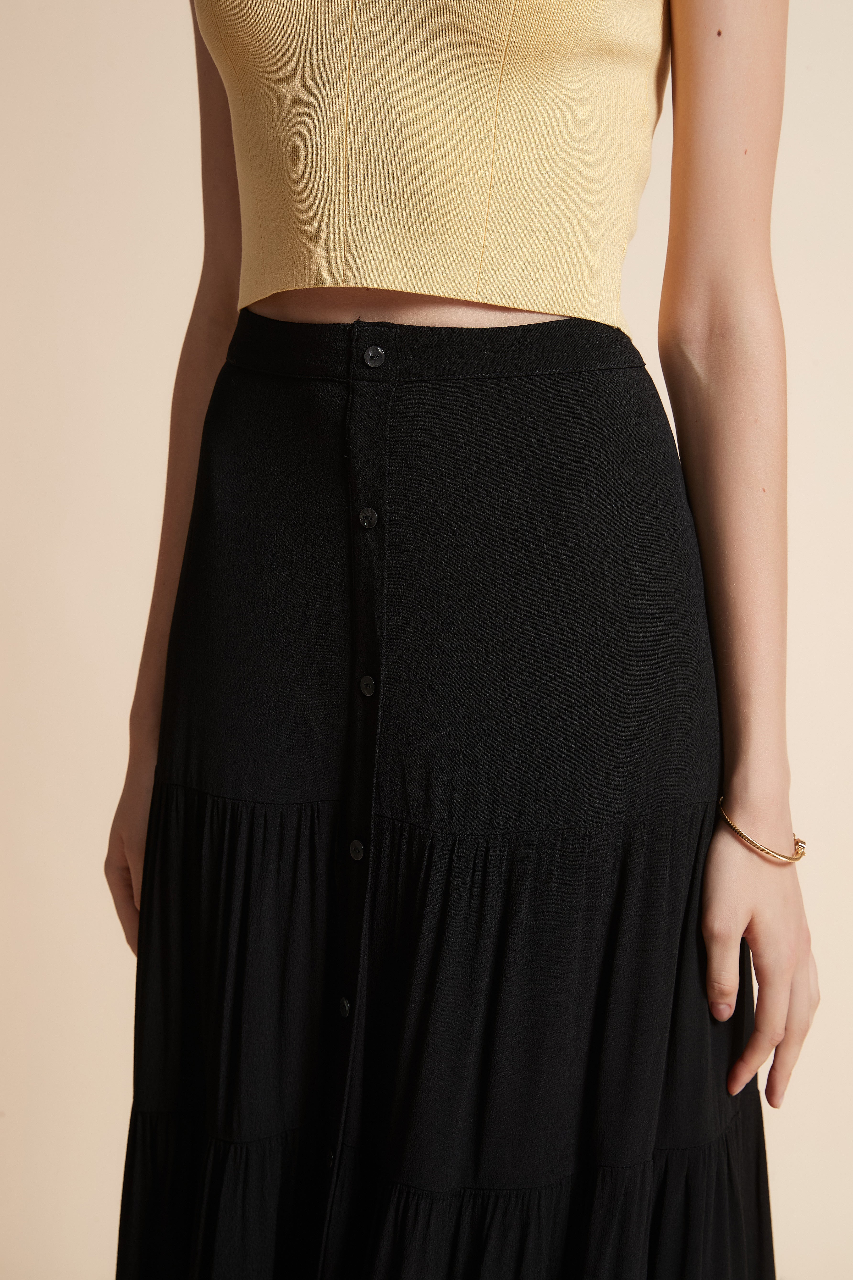 Long Button-Front Skirt - Image 6