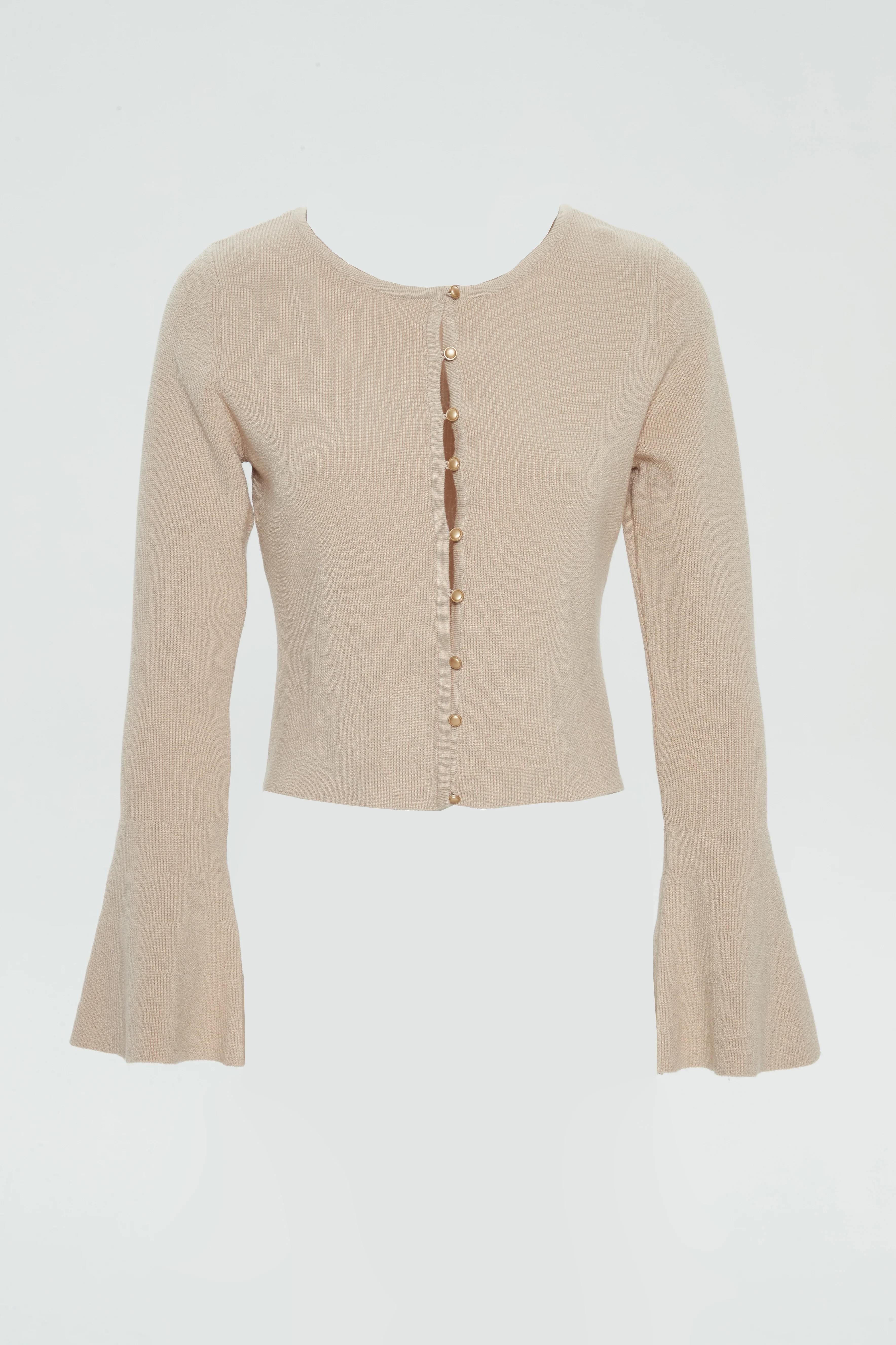 Plain Long Sleeve Short Cardigan - Image 2