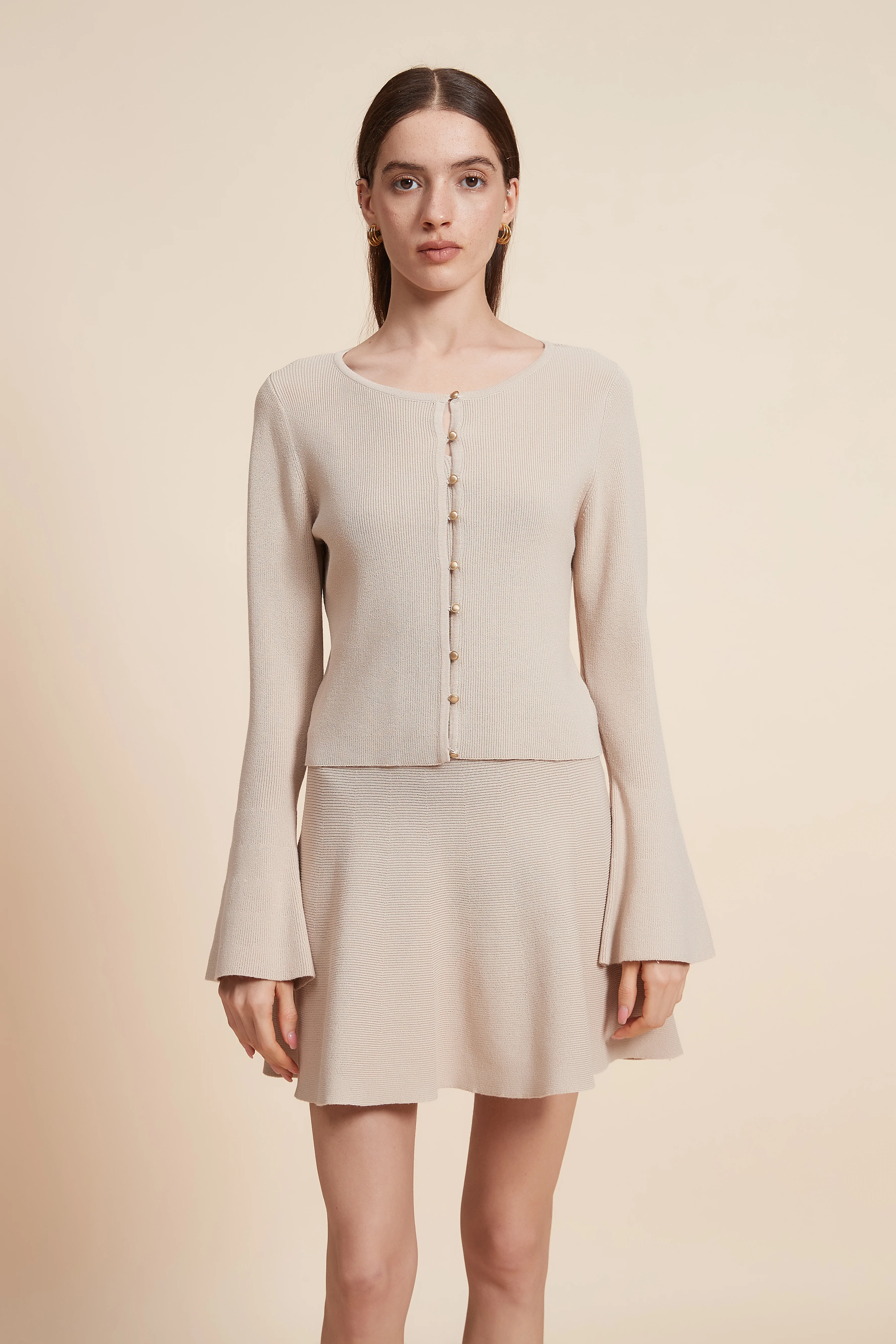 Plain Long Sleeve Short Cardigan - Image 3