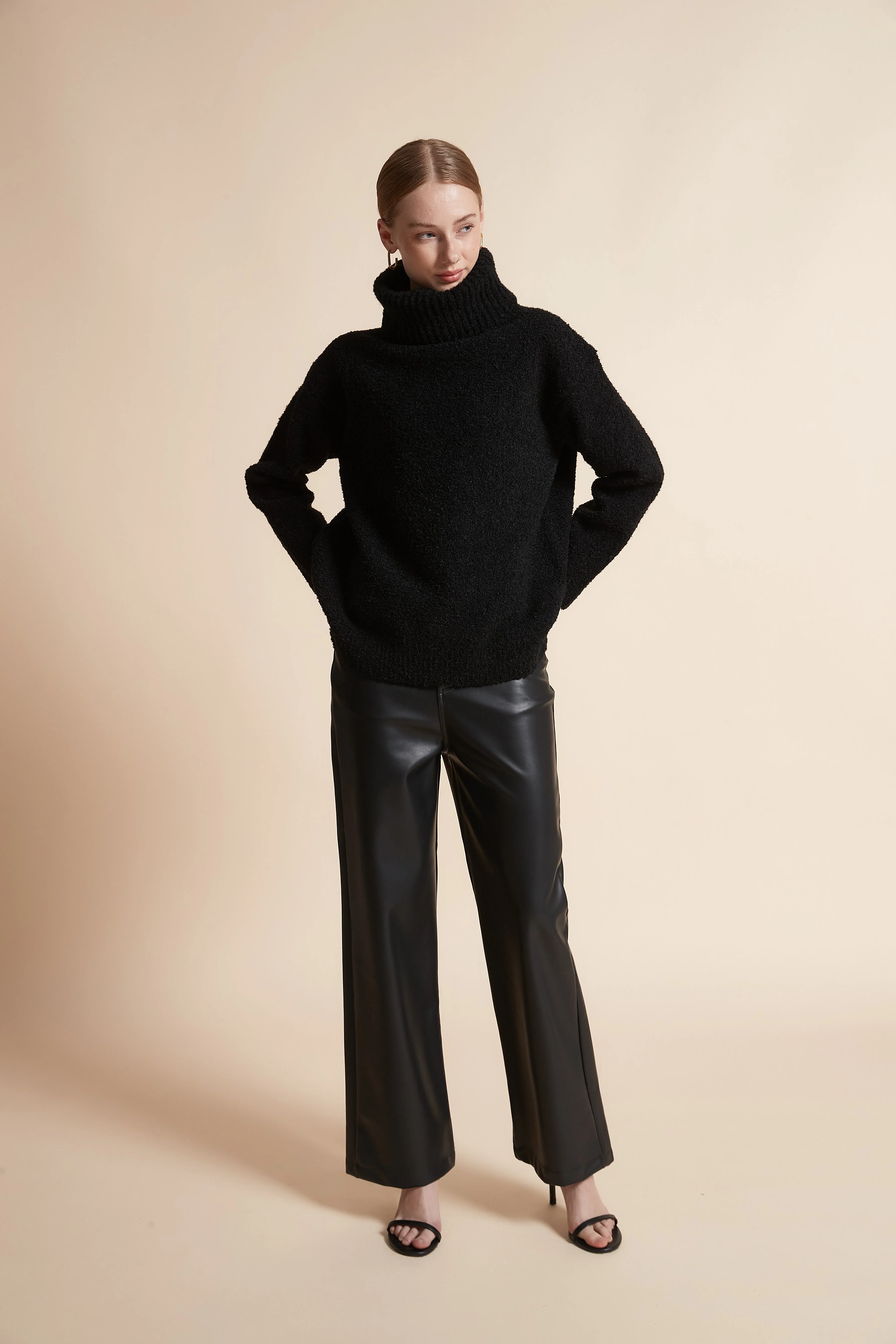 Oversized Solid Long-Sleeve Top - Image 10