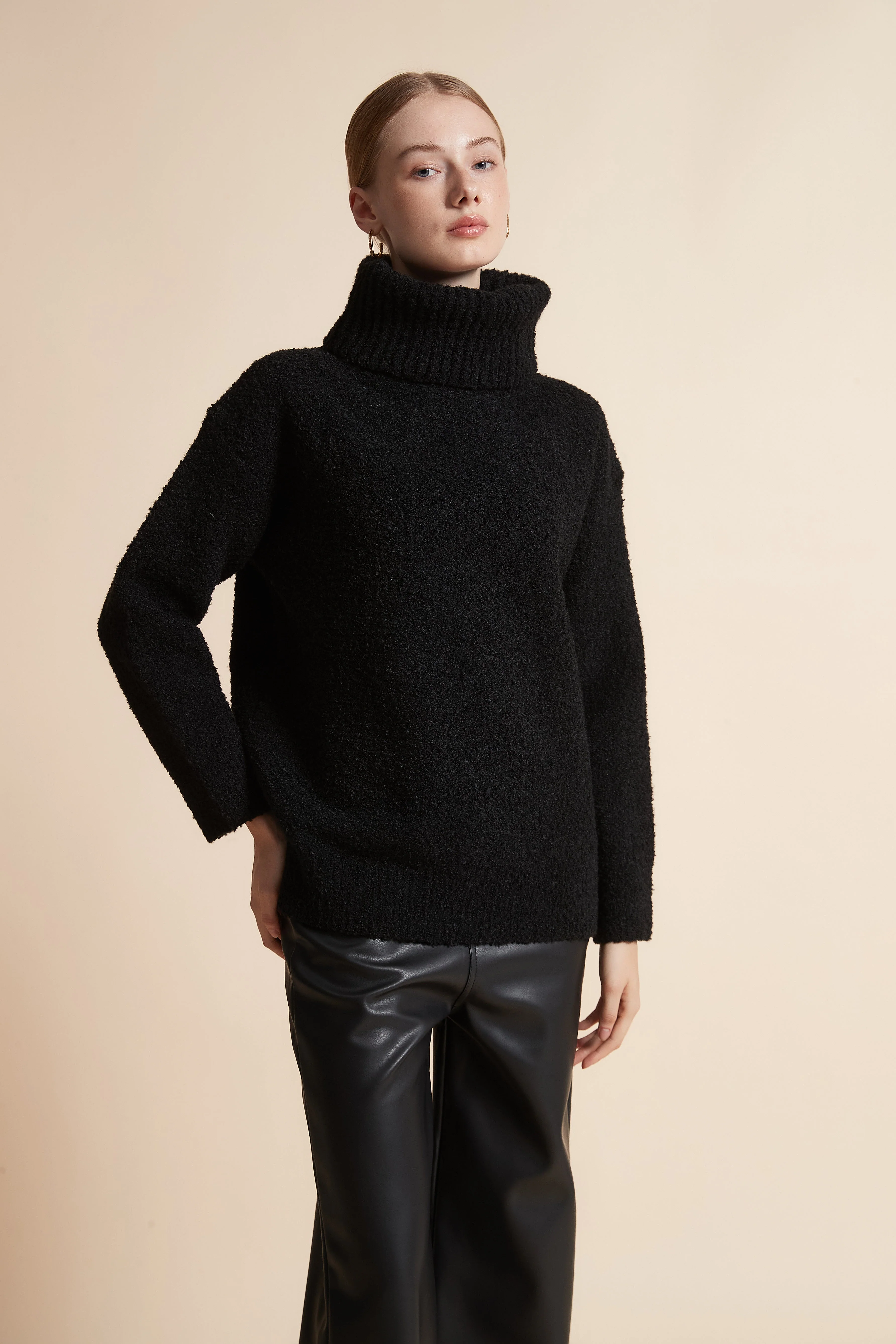 Oversized Solid Long-Sleeve Top - Image 8