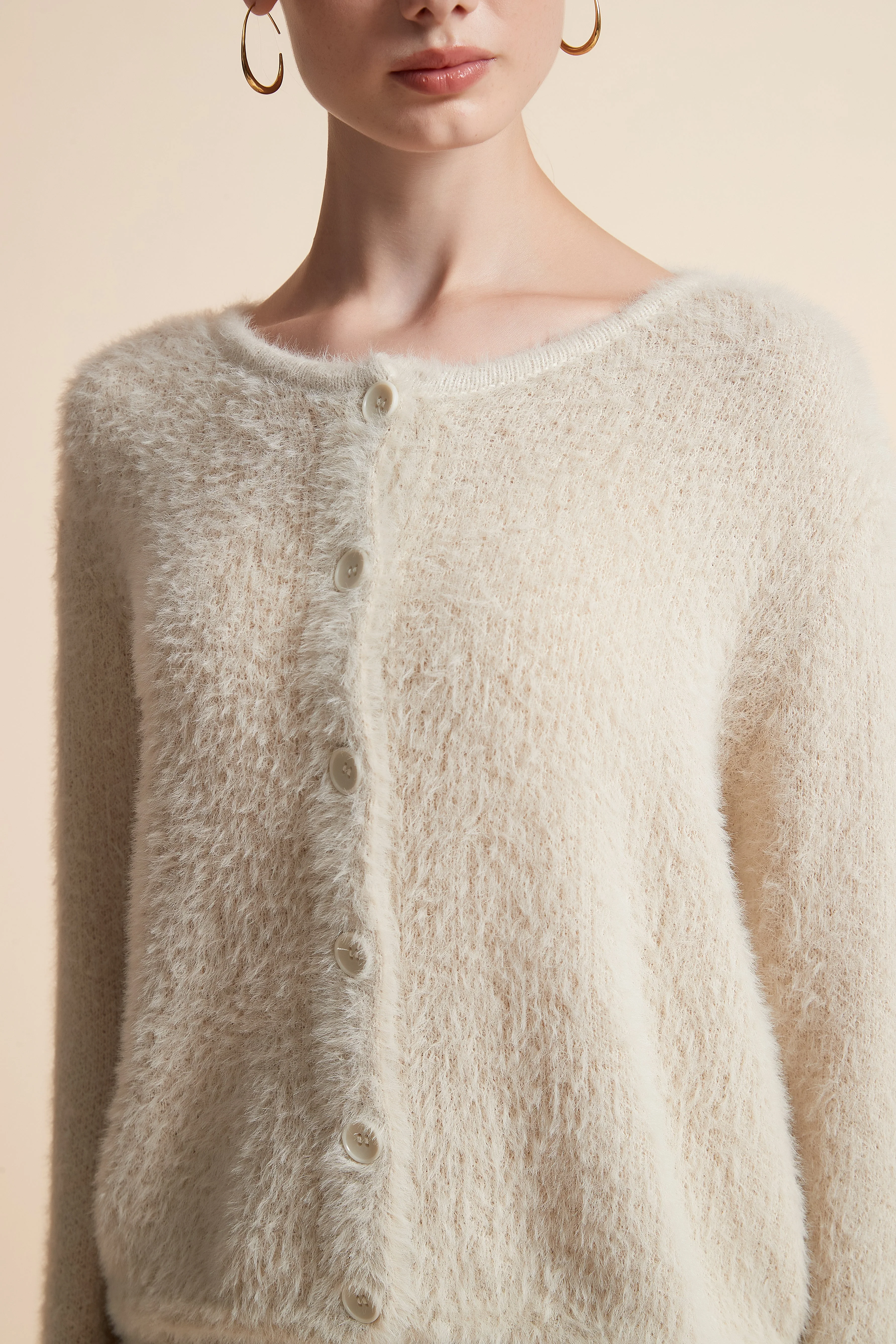 Solid Fur Cardigan - Image 5