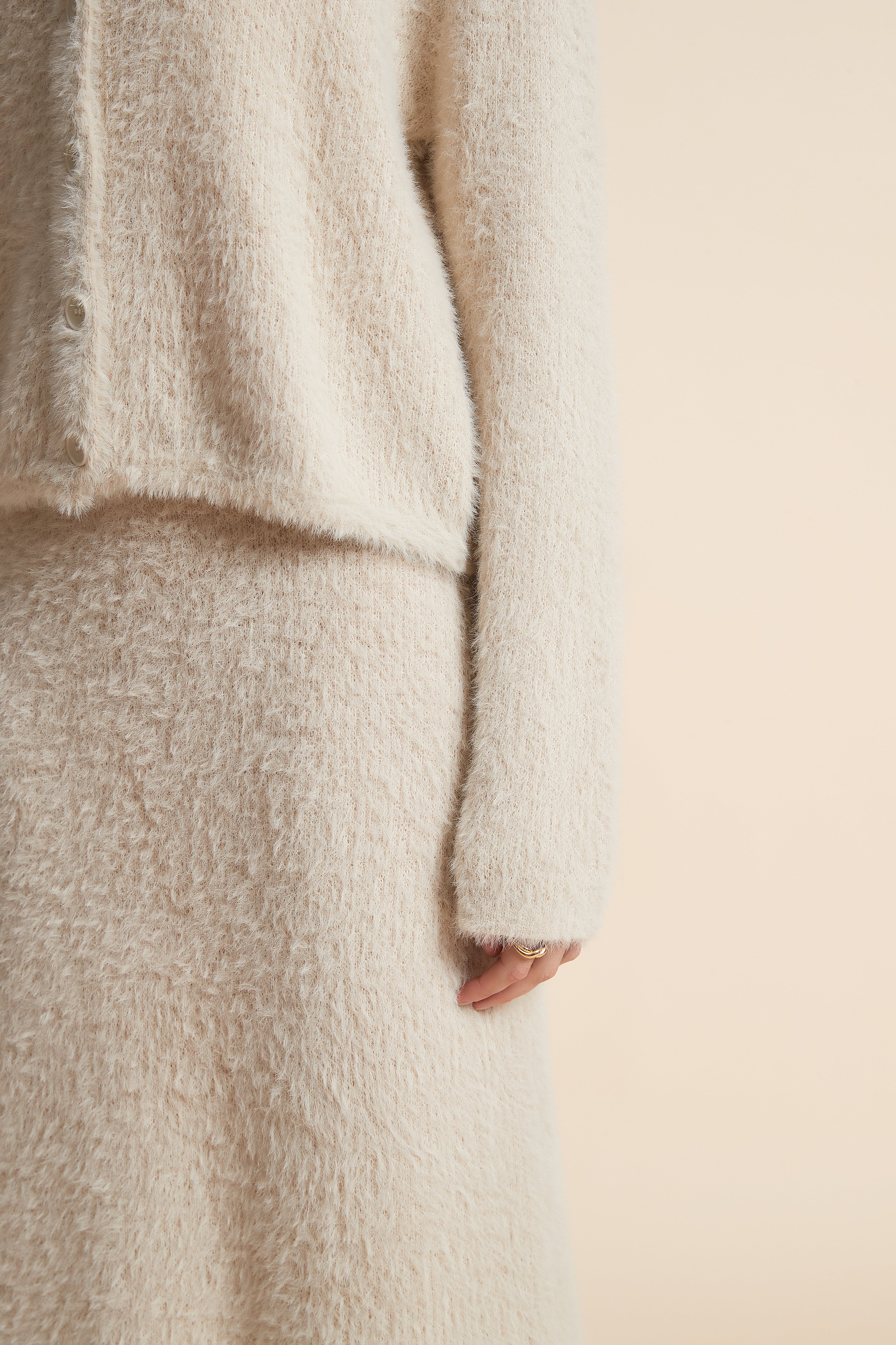 Solid Fur Cardigan - Image 6