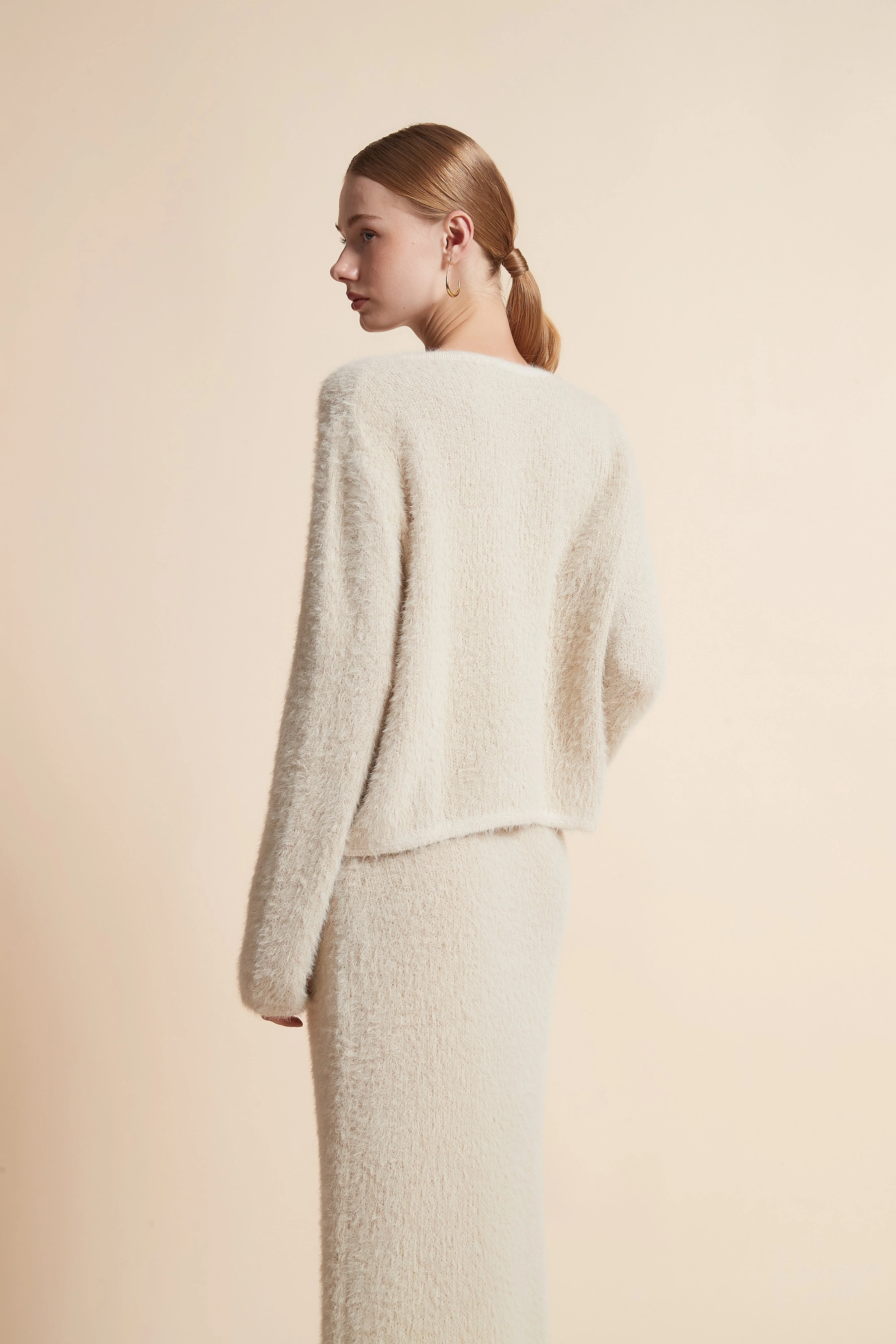 Solid Fur Cardigan - Image 7