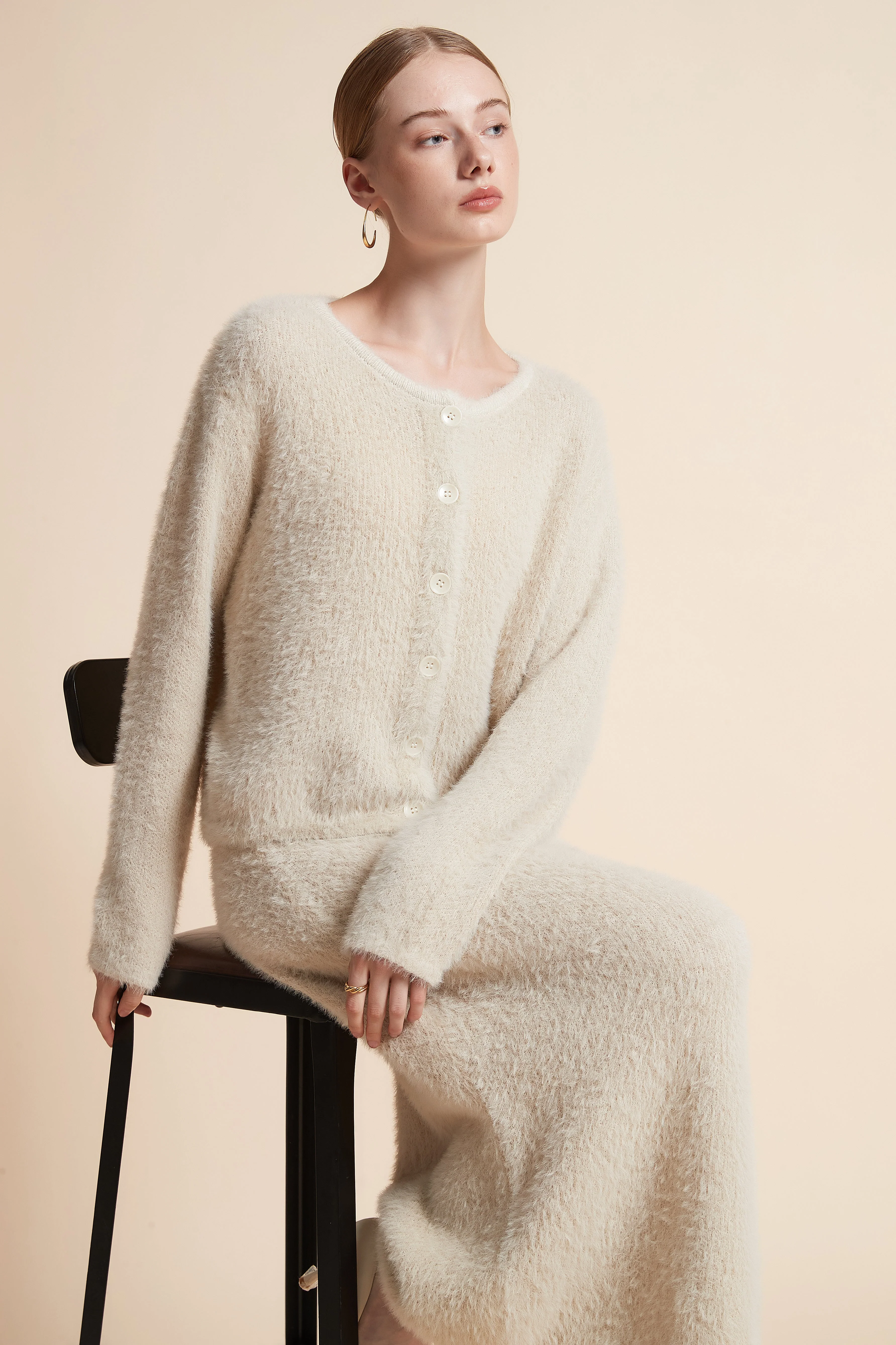 Solid Fur Cardigan - Image 8