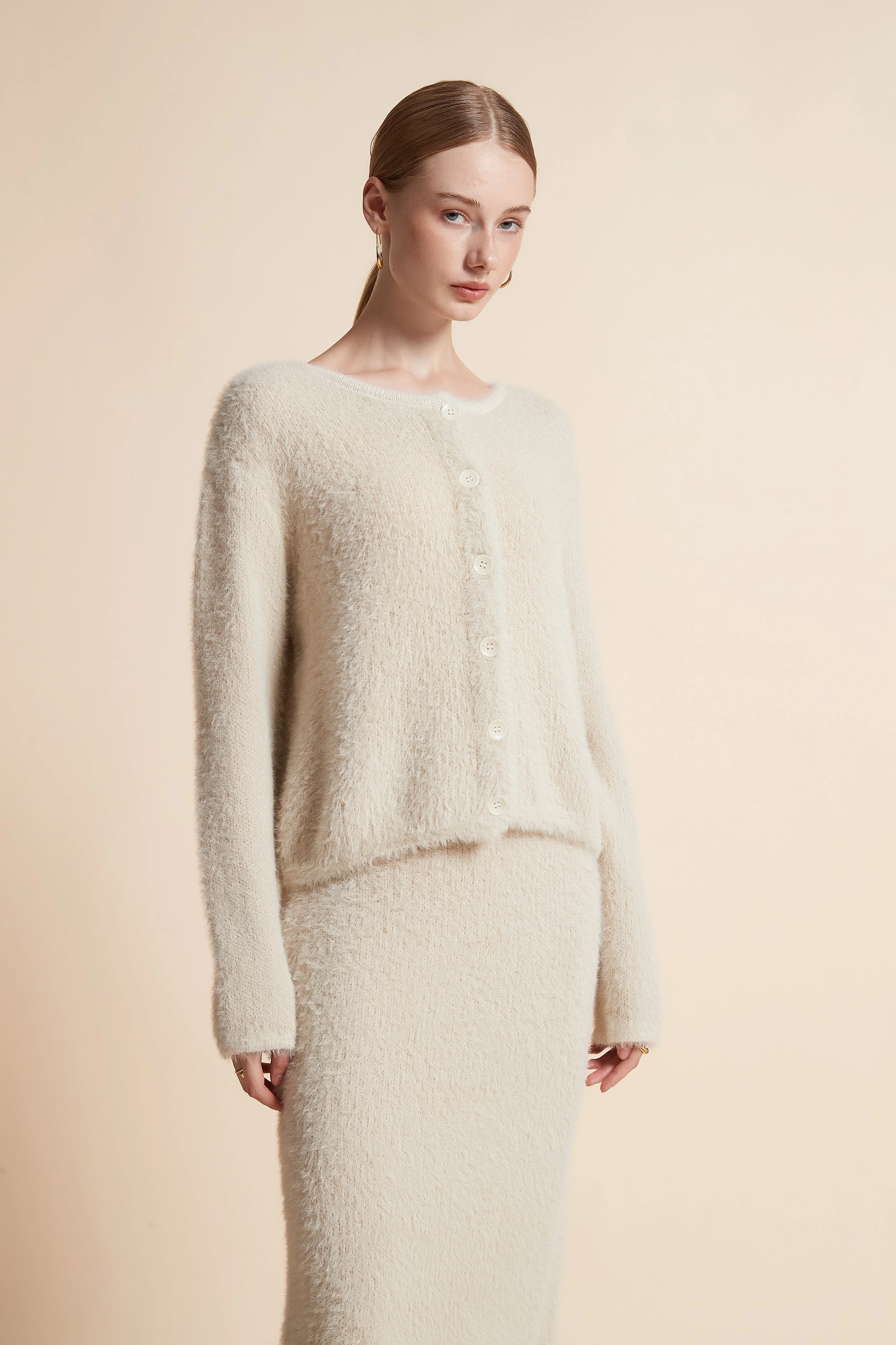 Solid Fur Cardigan - Image 9