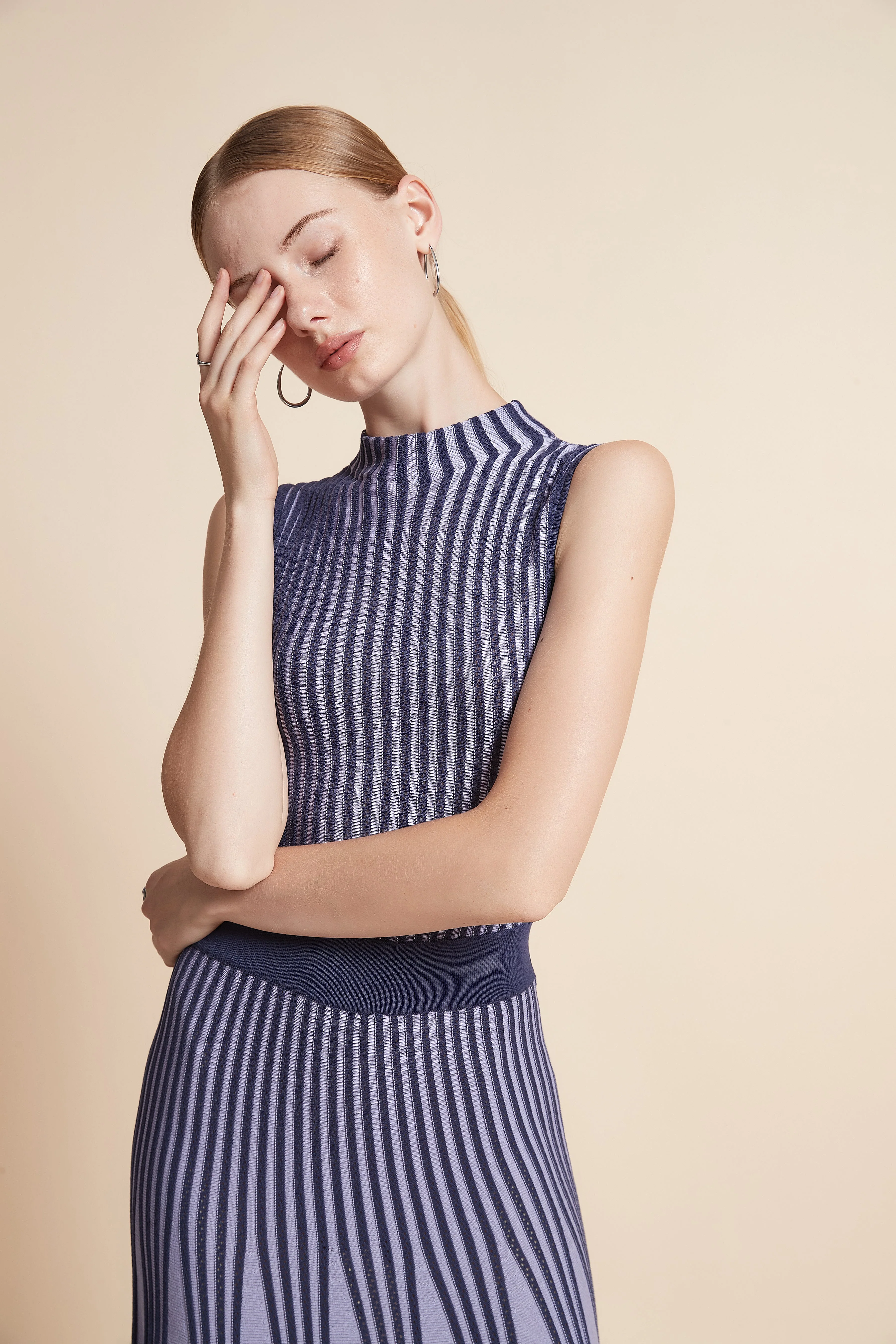 Striped Sleeveless Maxi Dress - Image 5