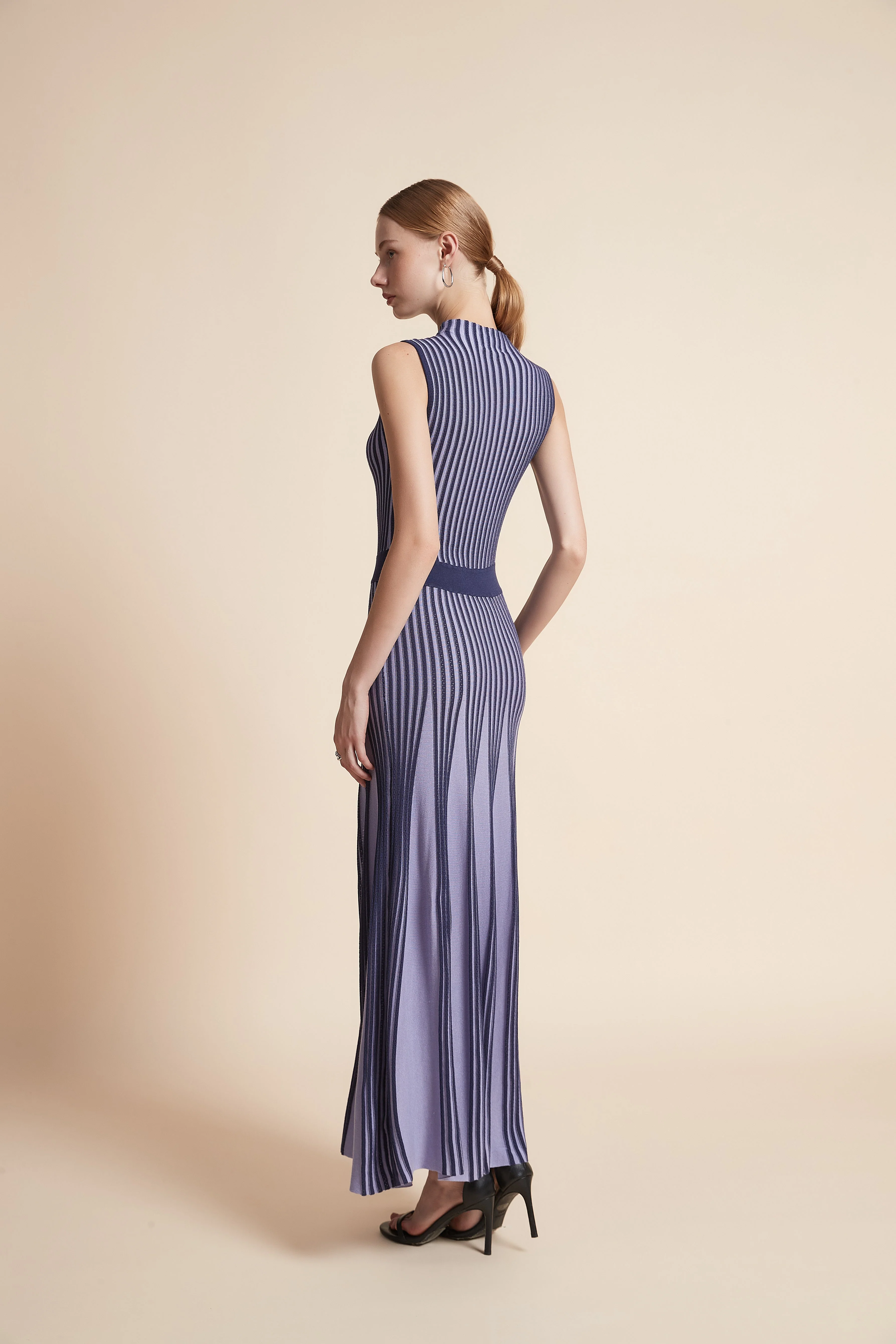 Striped Sleeveless Maxi Dress - Image 7
