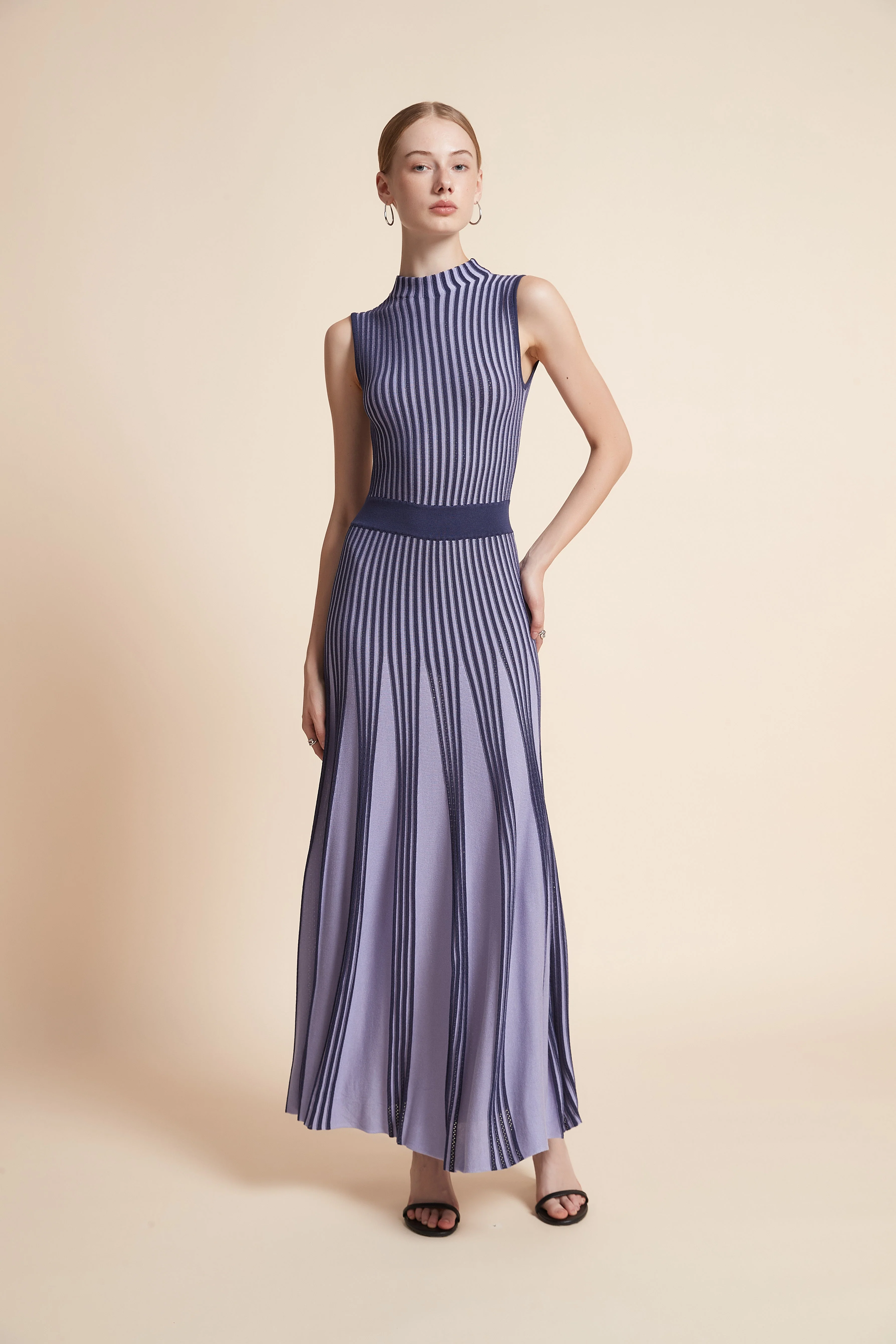 Striped Sleeveless Maxi Dress - Image 8