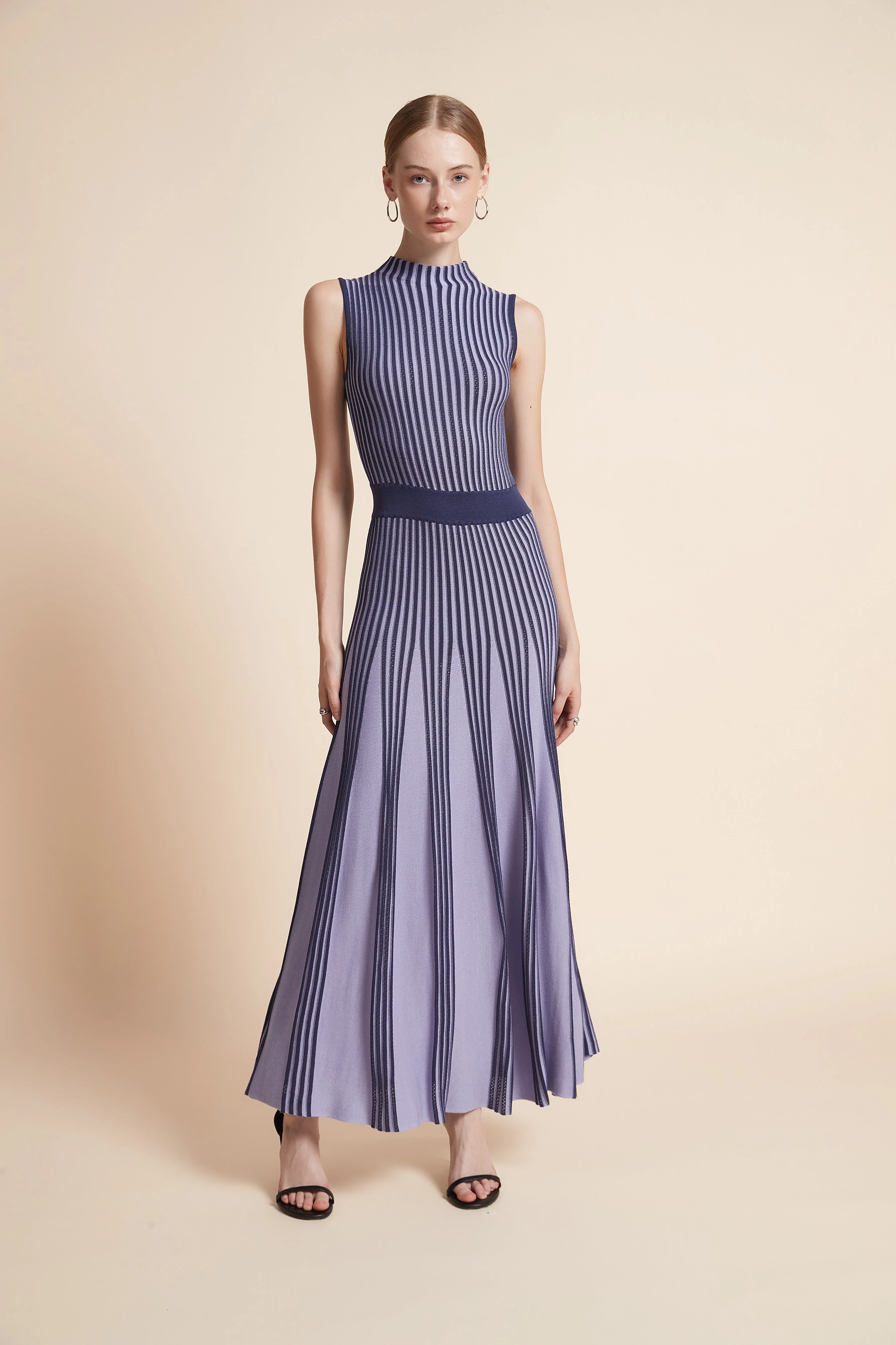 Striped Sleeveless Maxi Dress - Image 9