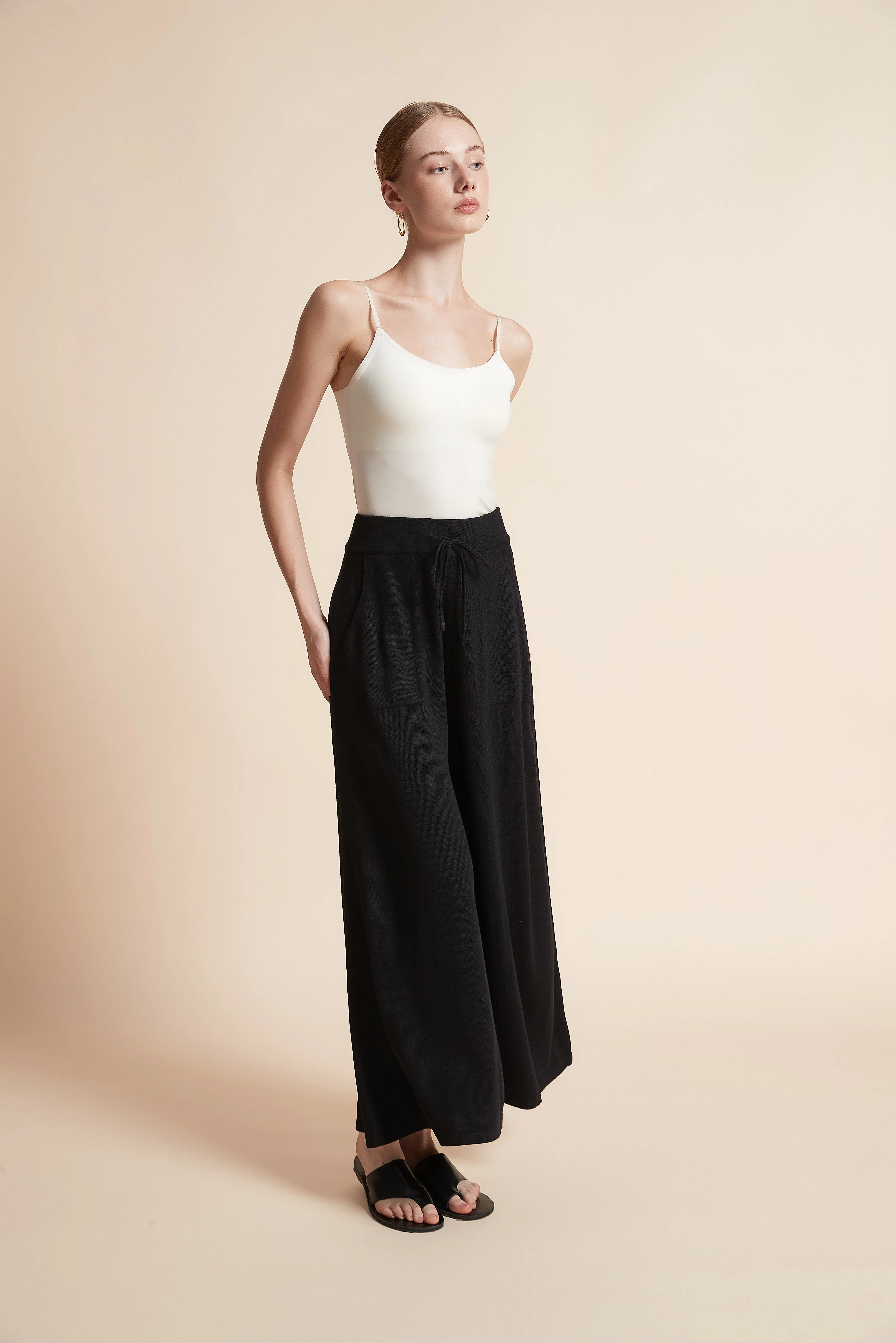 Wide-Leg Pants with Pockets - Image 6