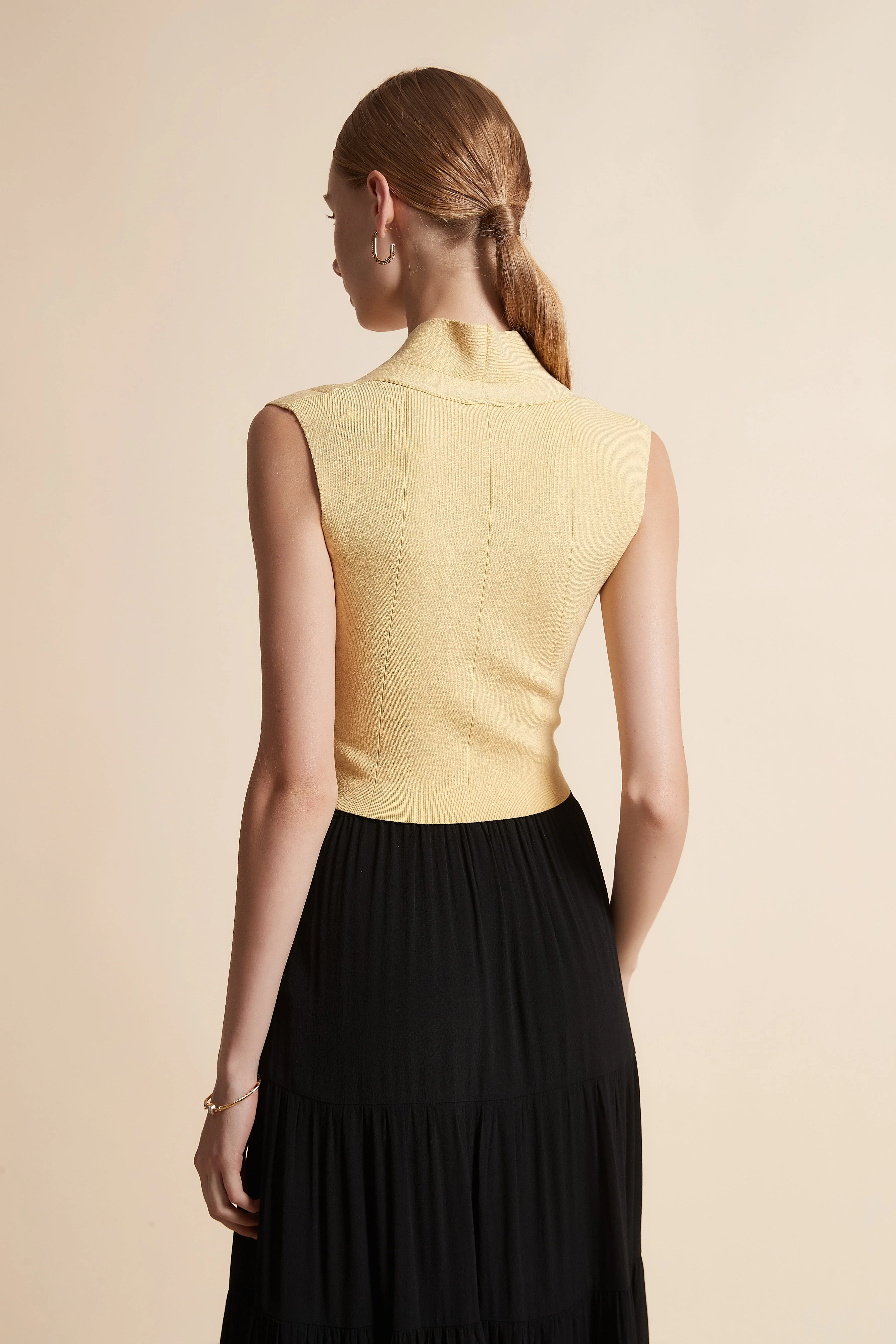 Ribbed Sleeveless V-Neck Top - Image 13