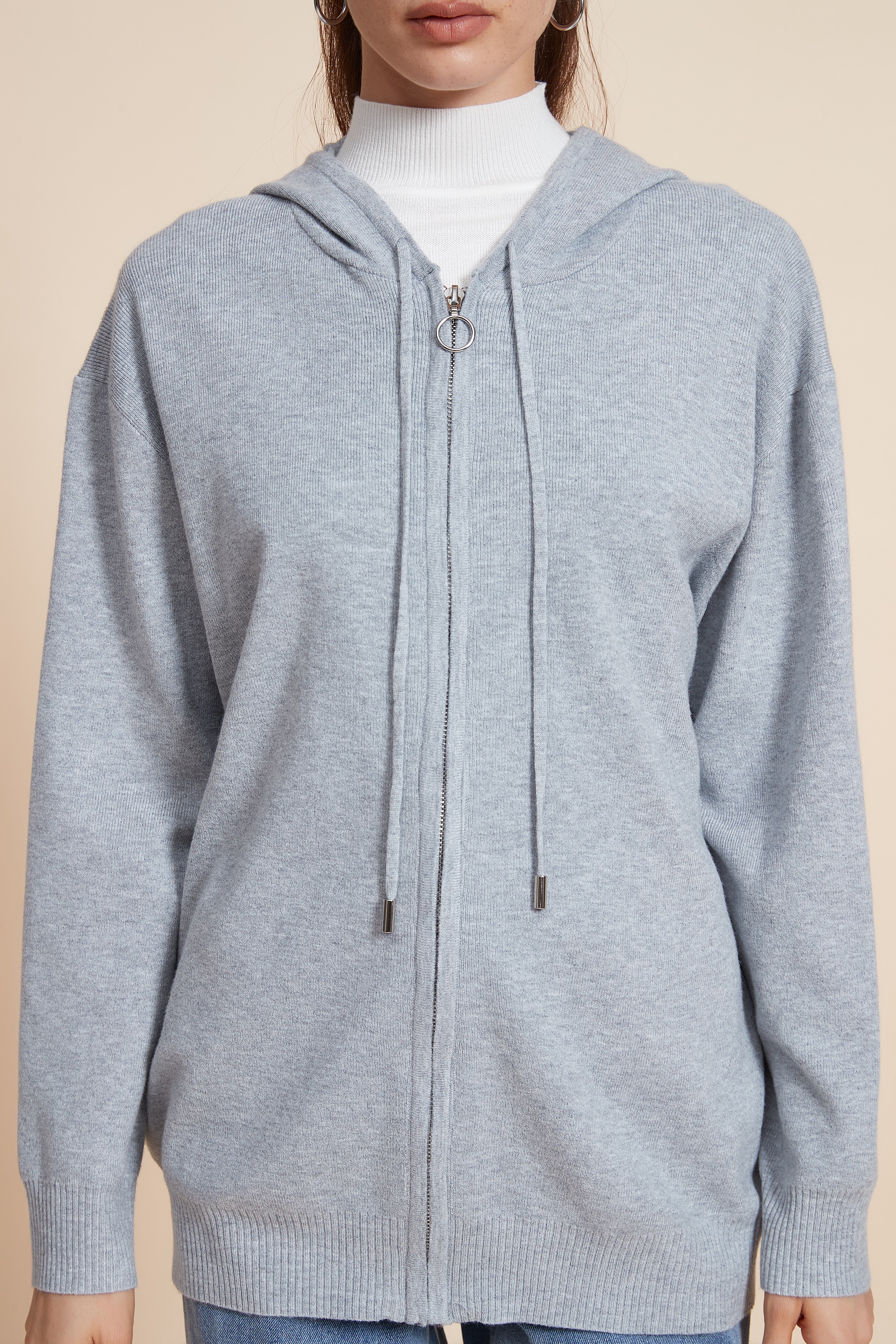 Plain Long Sleeve Mid-Length Jacket - Image 5