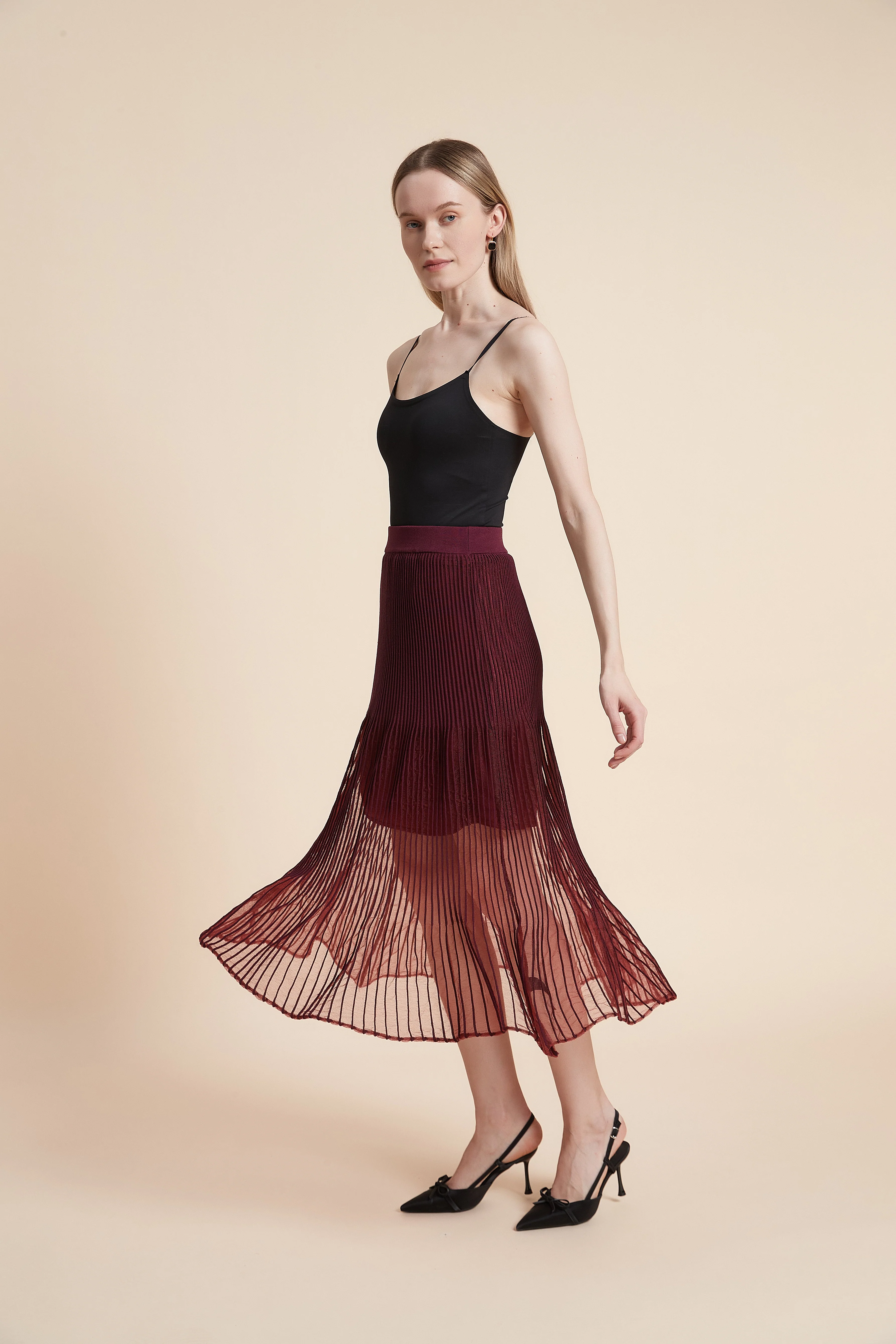 Ribbed Midi Skirt - Image 3