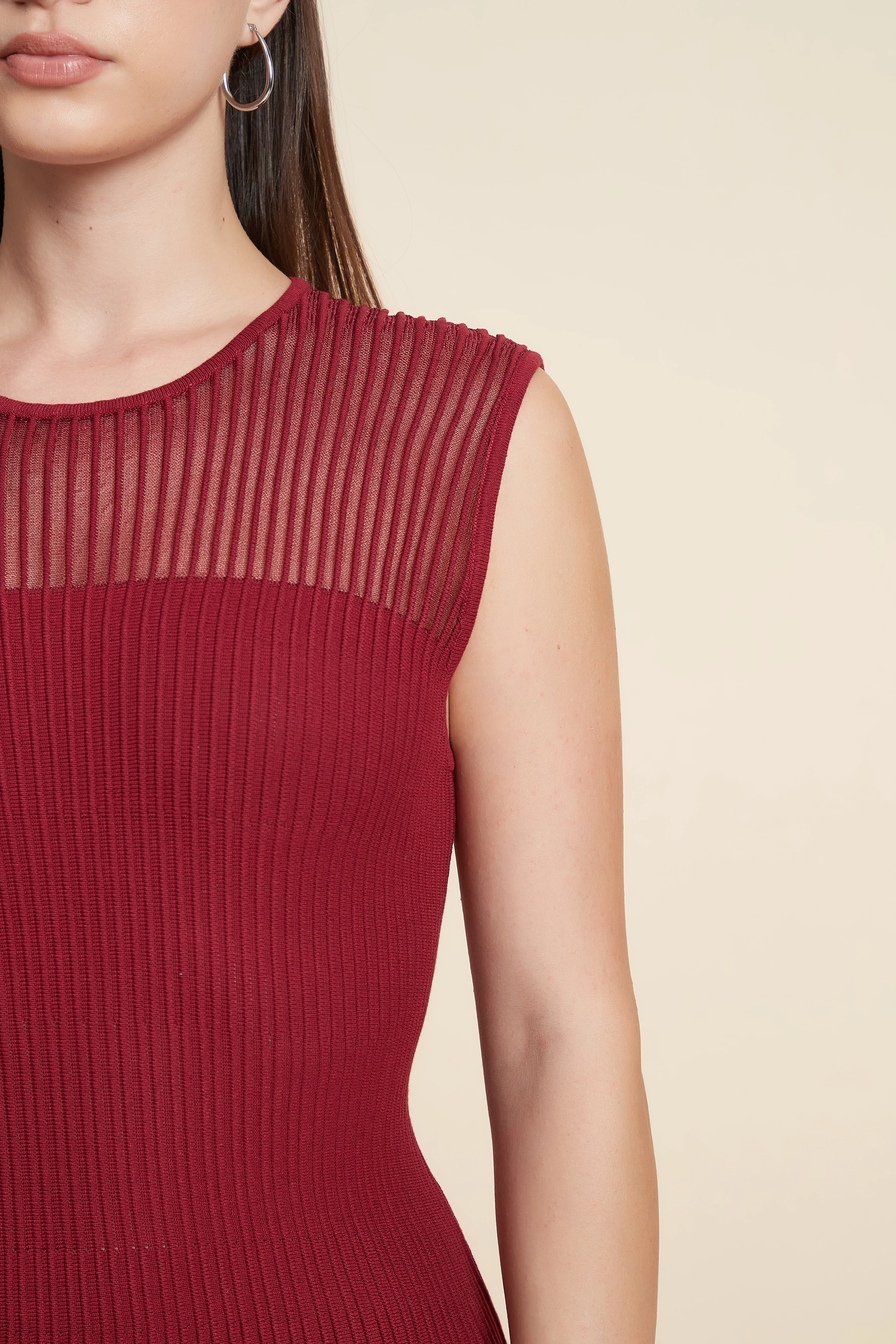 Plain Sleeveless Midi Dress - Image 6