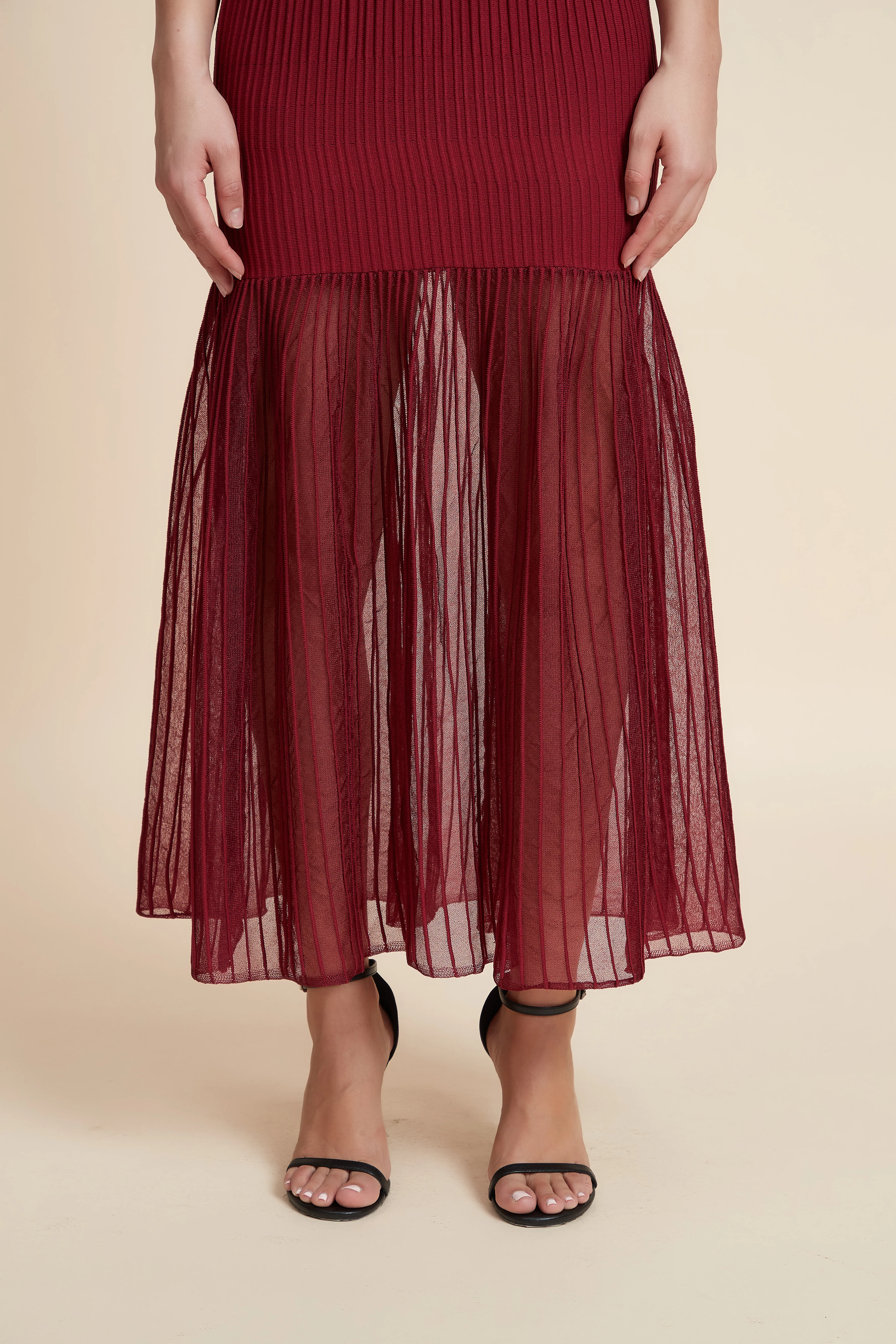 Plain Sleeveless Midi Dress - Image 7