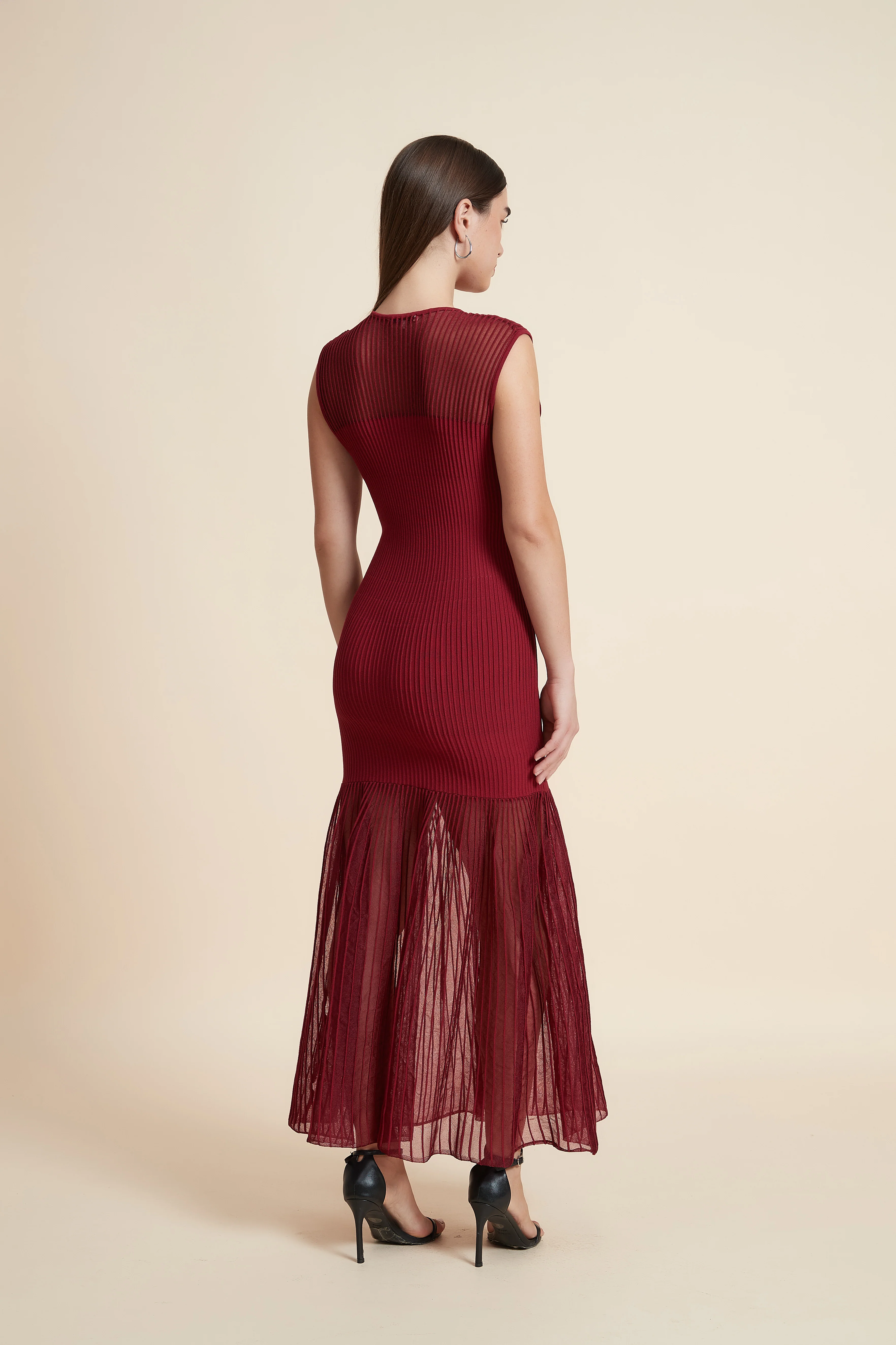 Plain Sleeveless Midi Dress - Image 8