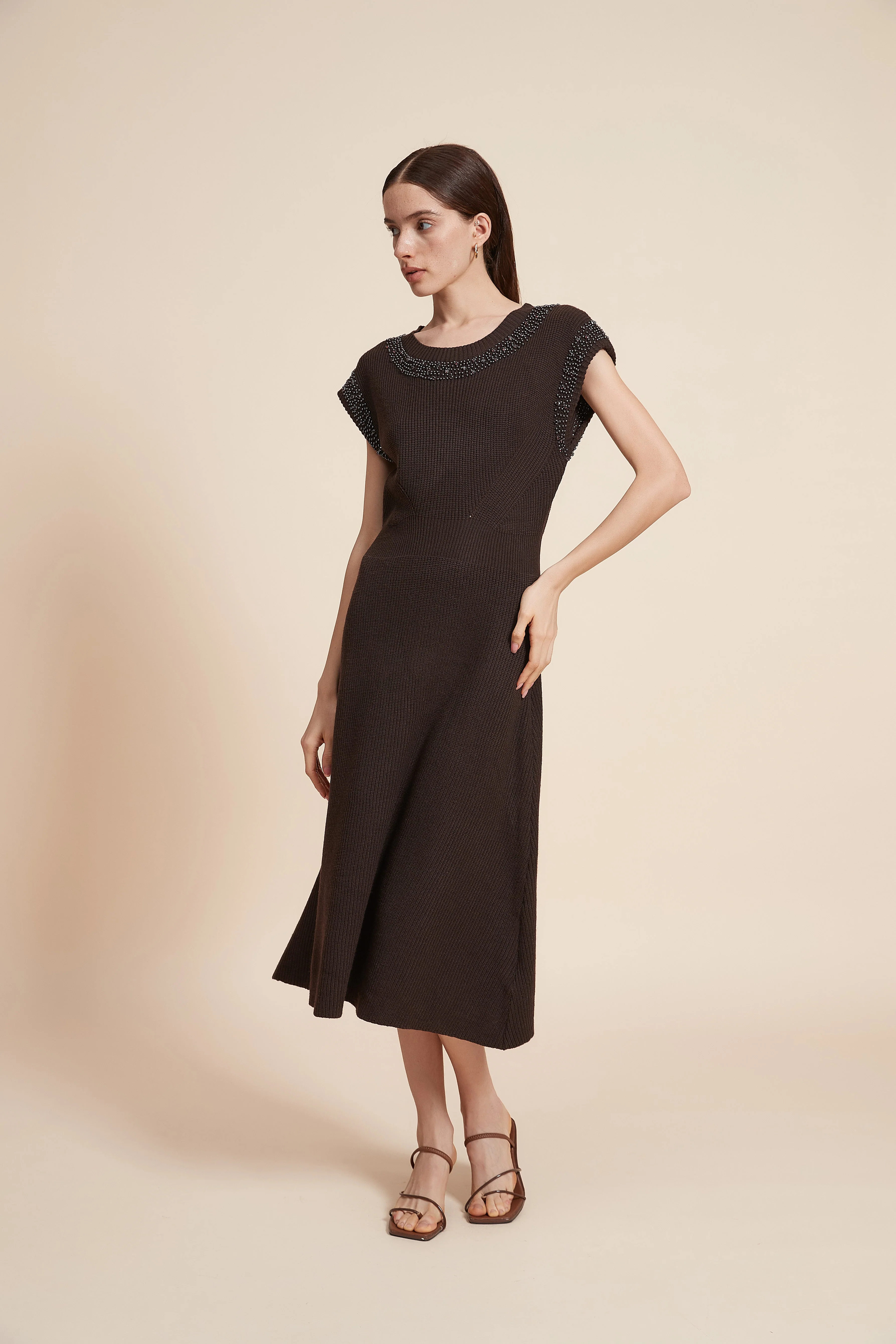 Plain Short Sleeve Maxi Dress - Image 2