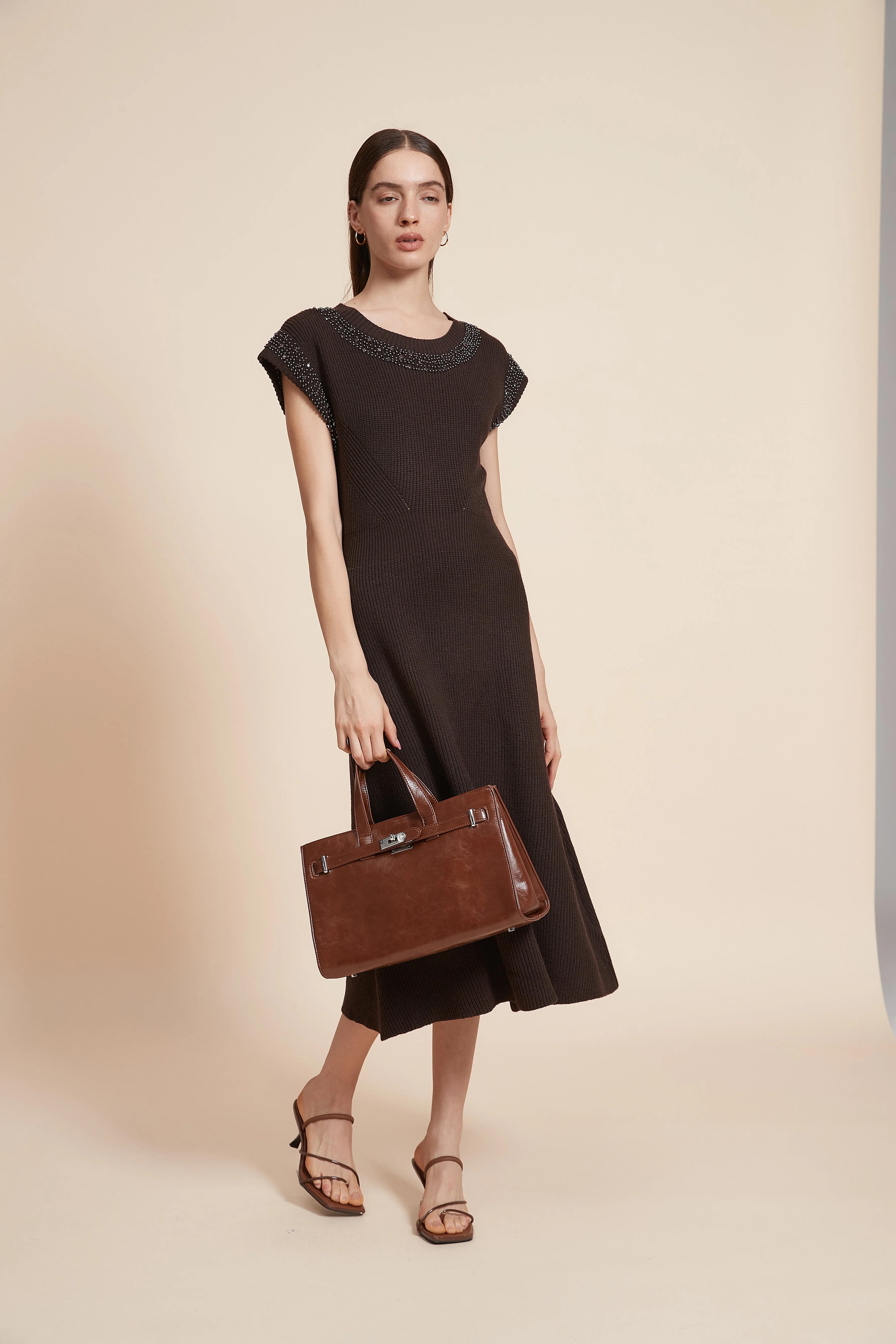 Plain Short Sleeve Maxi Dress - Image 4