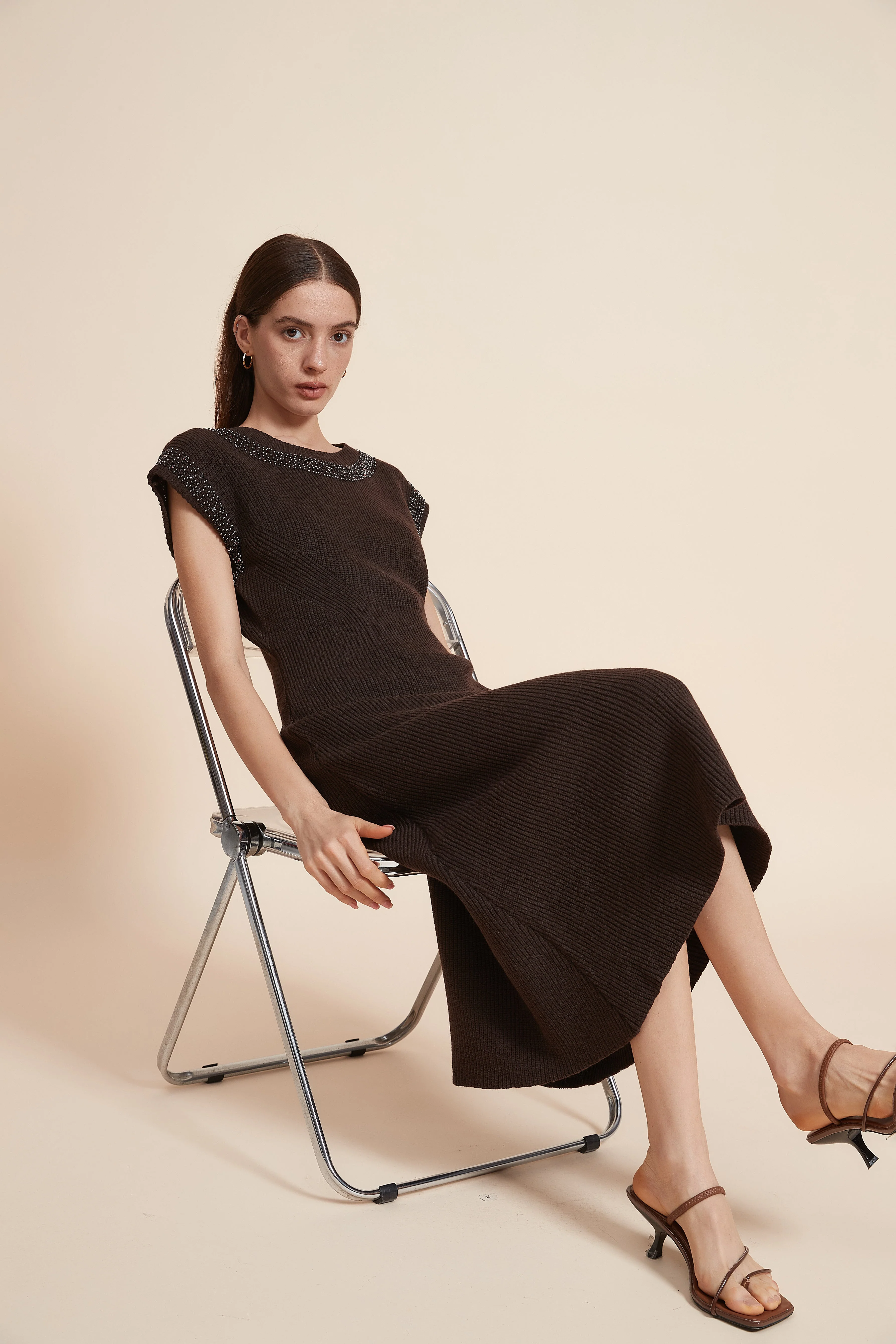 Plain Short Sleeve Maxi Dress - Image 5