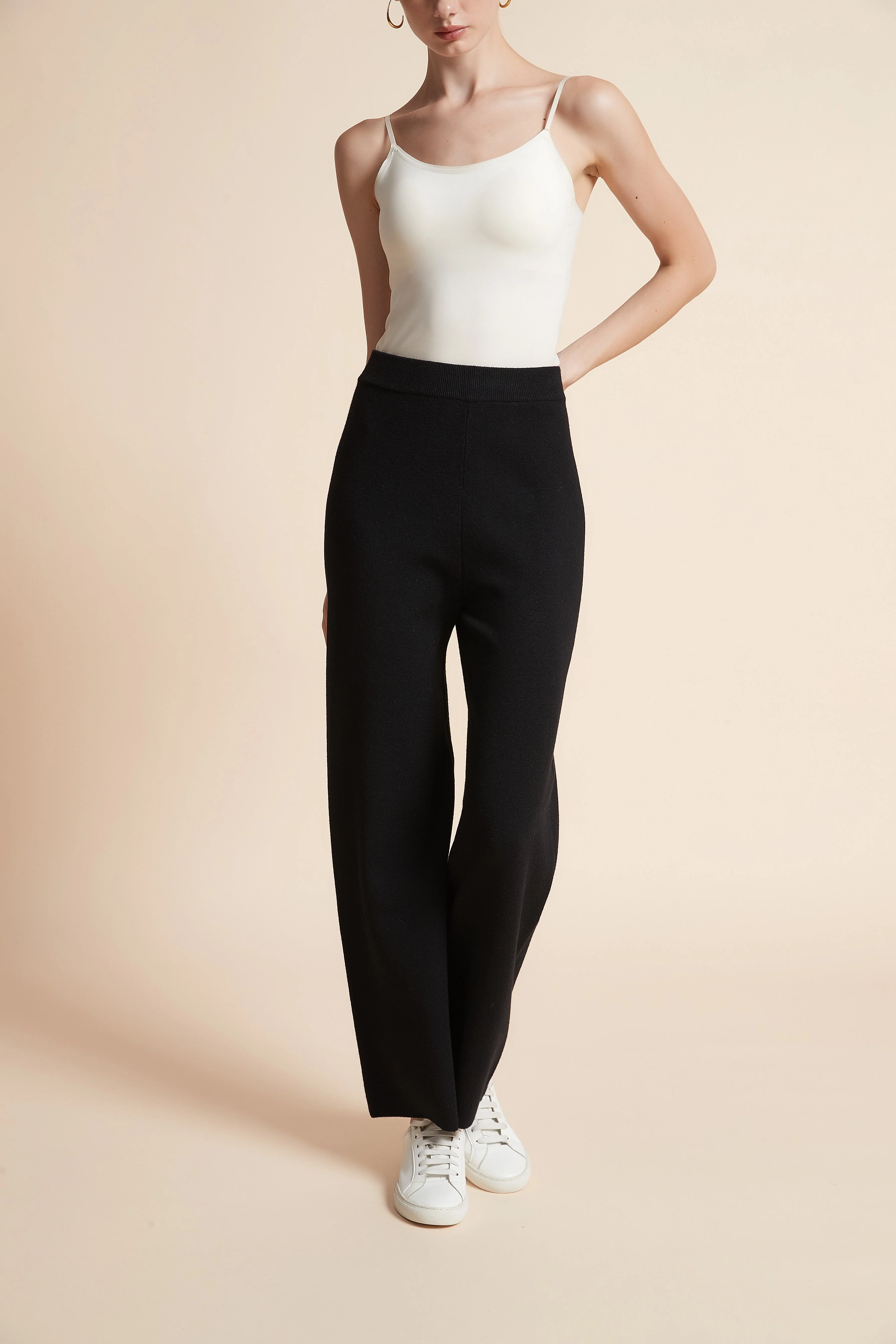 Solid Wide-Leg Pants - Image 2