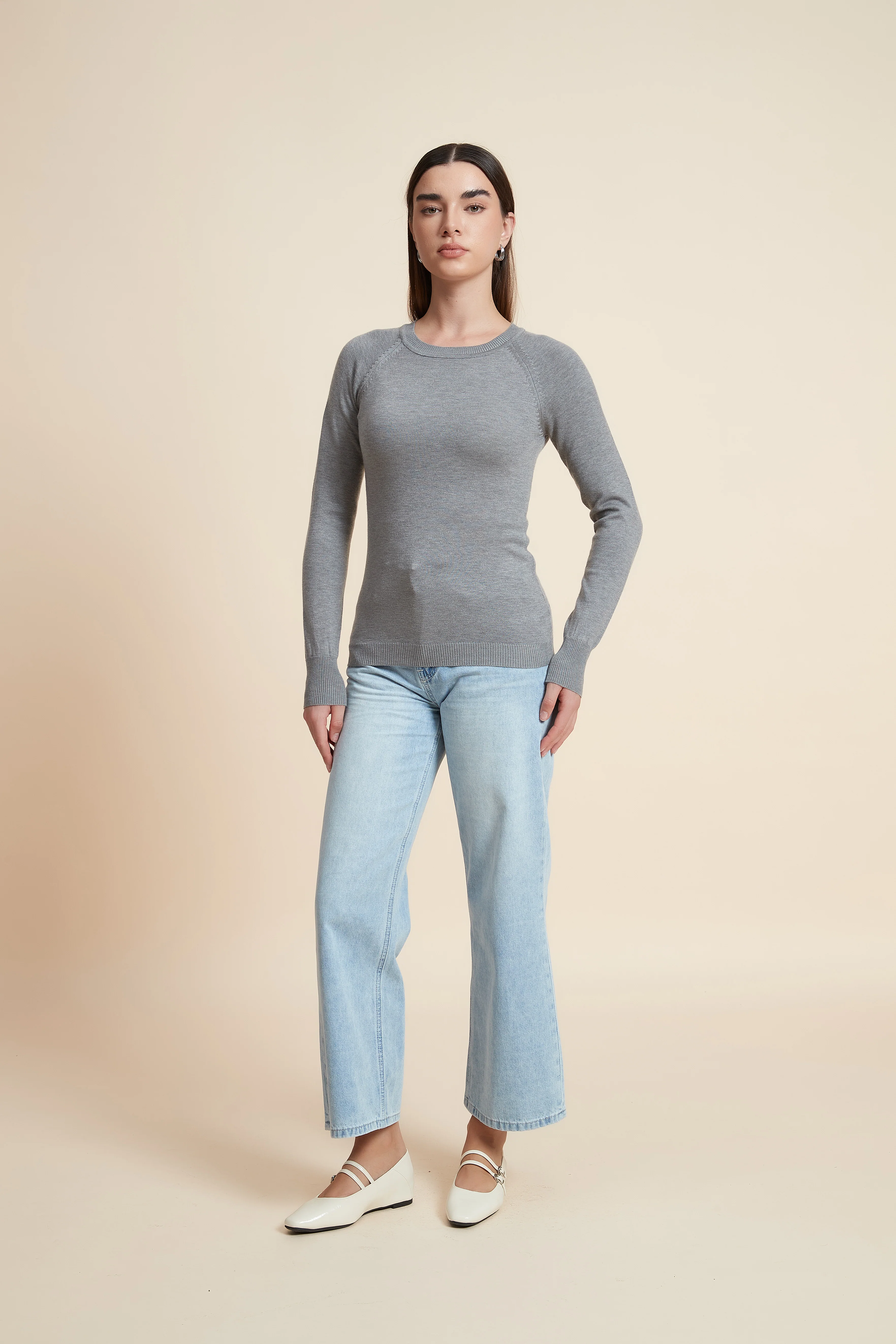 Solid Long Sleeve Blouse - Image 16
