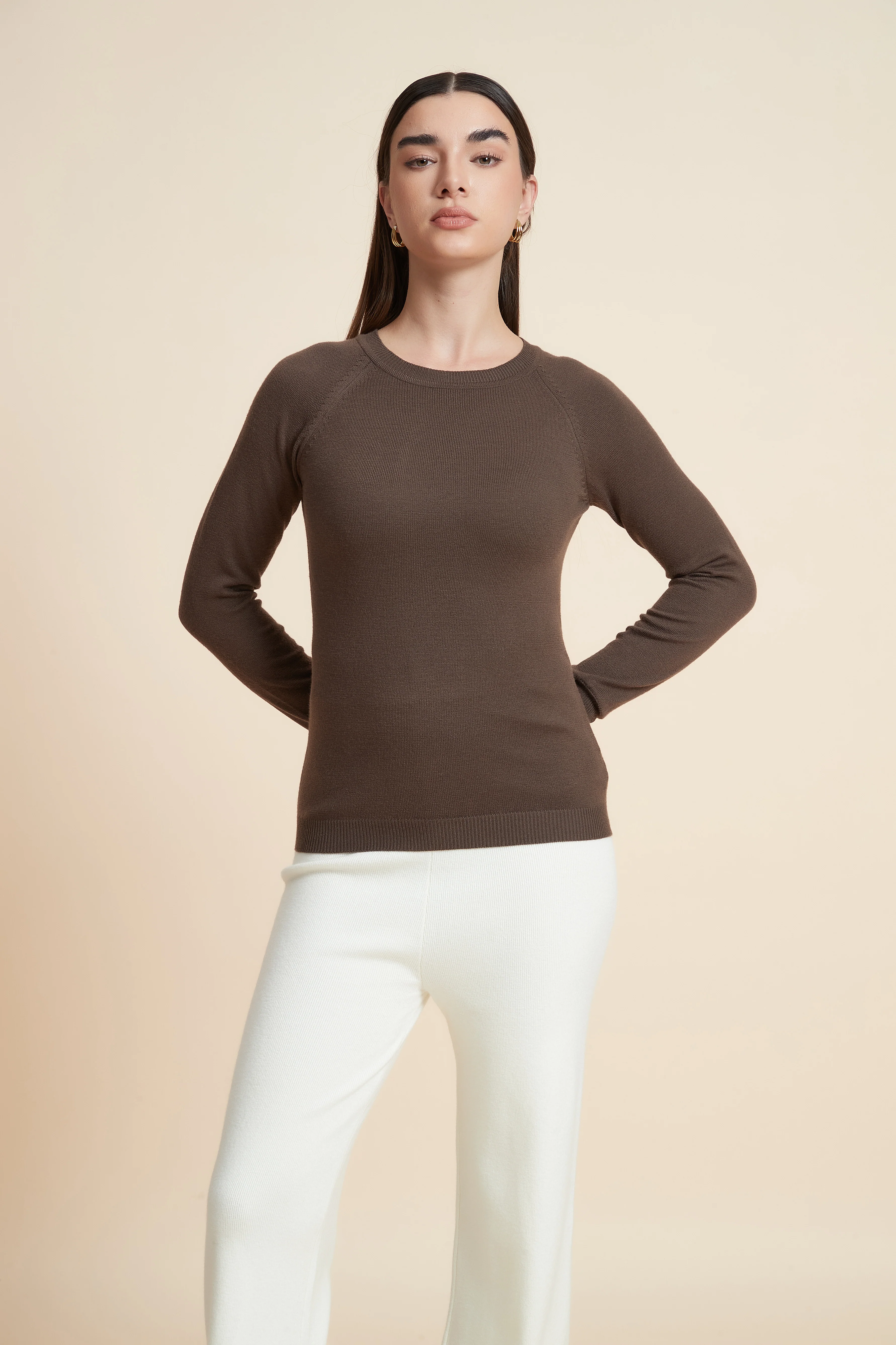Solid Long Sleeve Blouse - Image 8