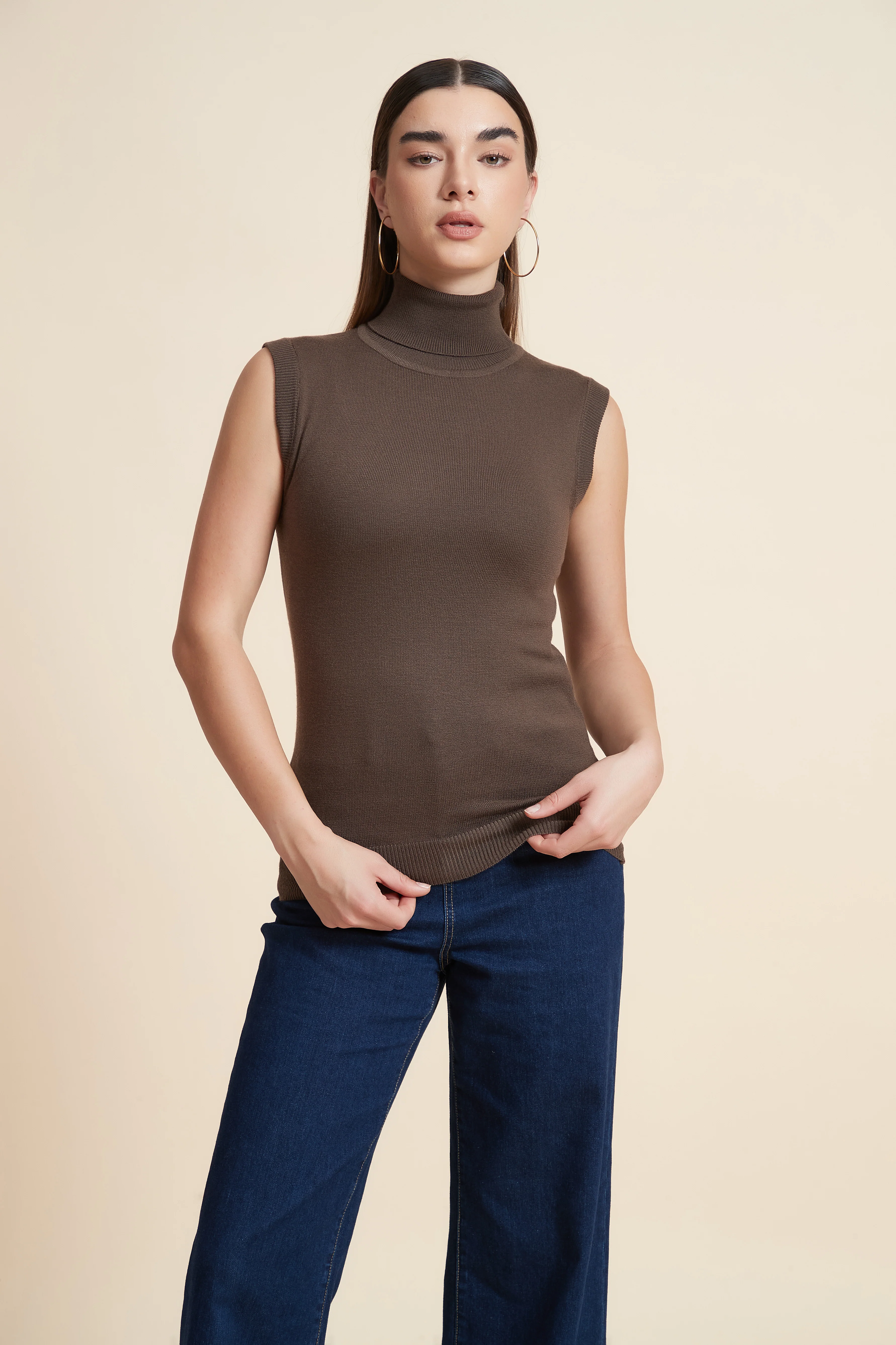 High Neck Sleeveless Blouse - Image 10