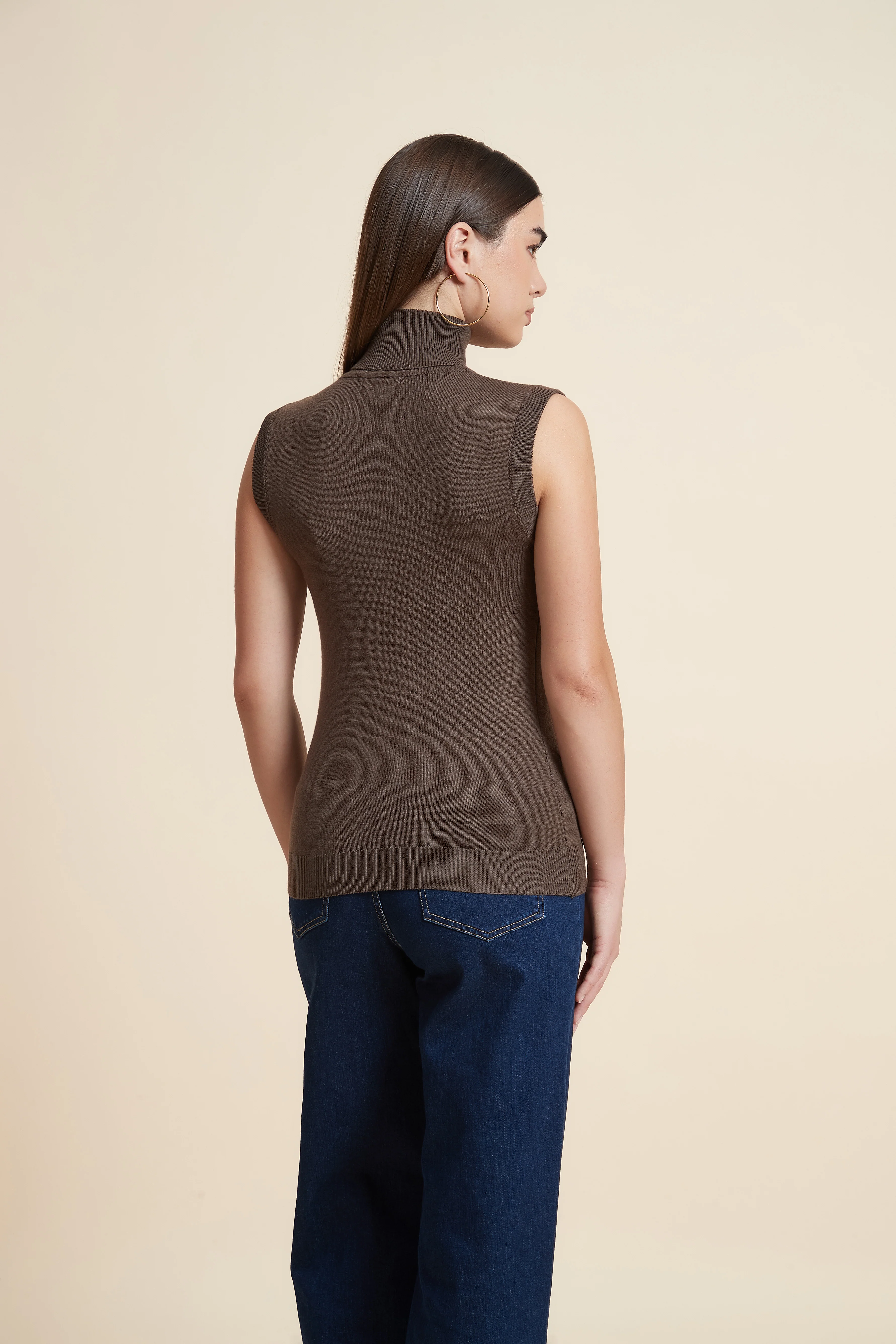 High Neck Sleeveless Blouse - Image 14