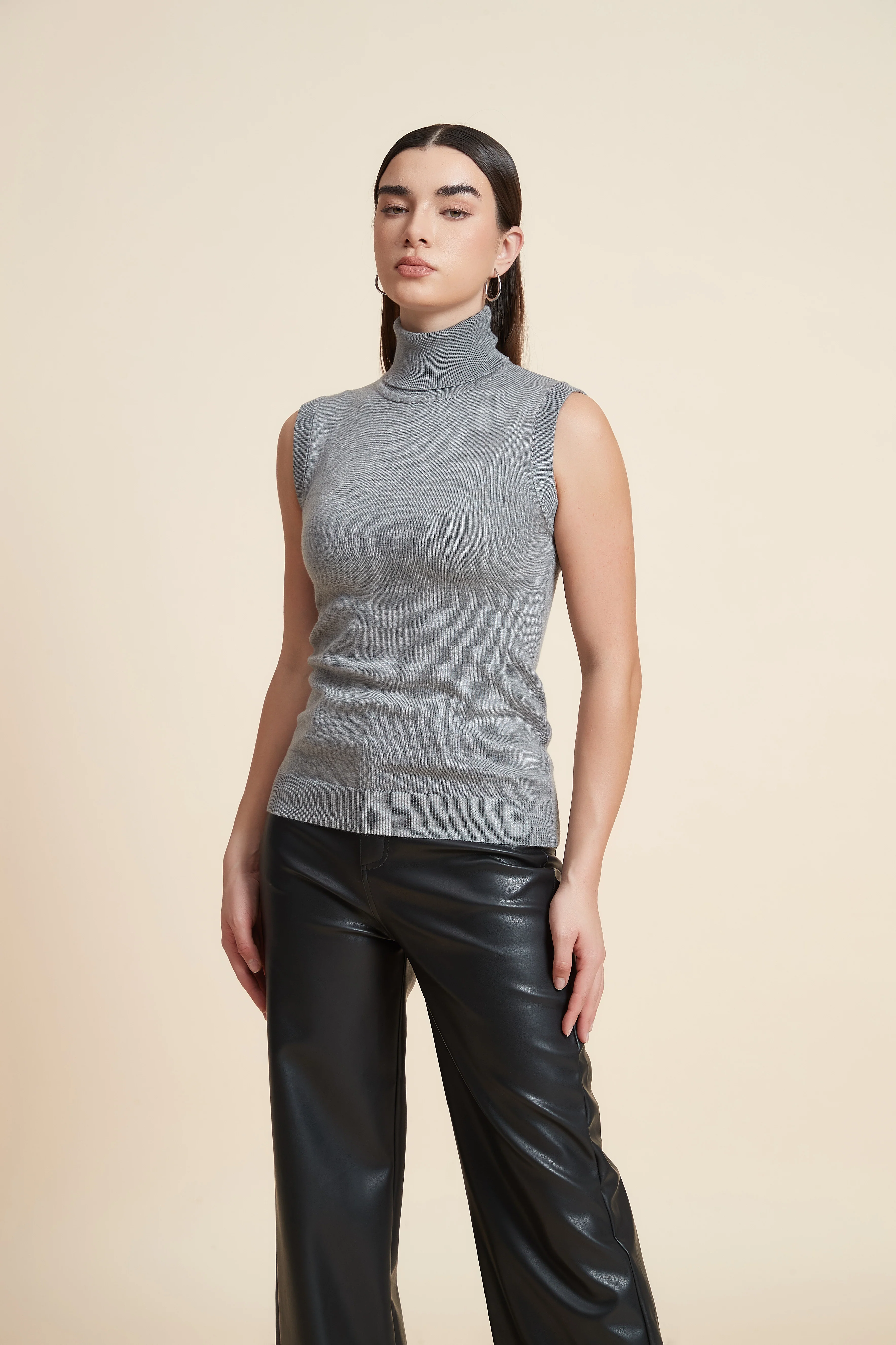 High Neck Sleeveless Blouse - Image 17