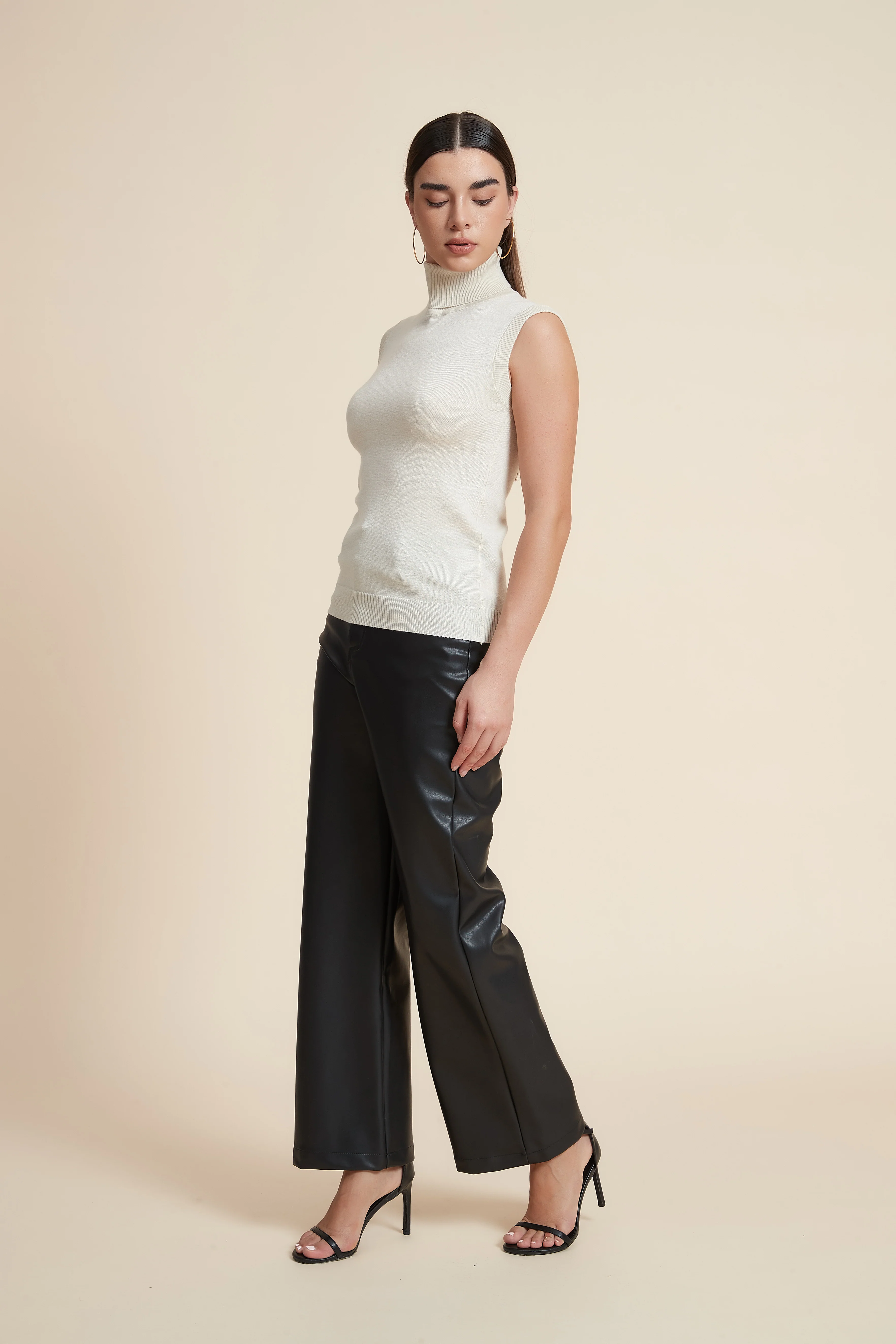 High Neck Sleeveless Blouse - Image 4