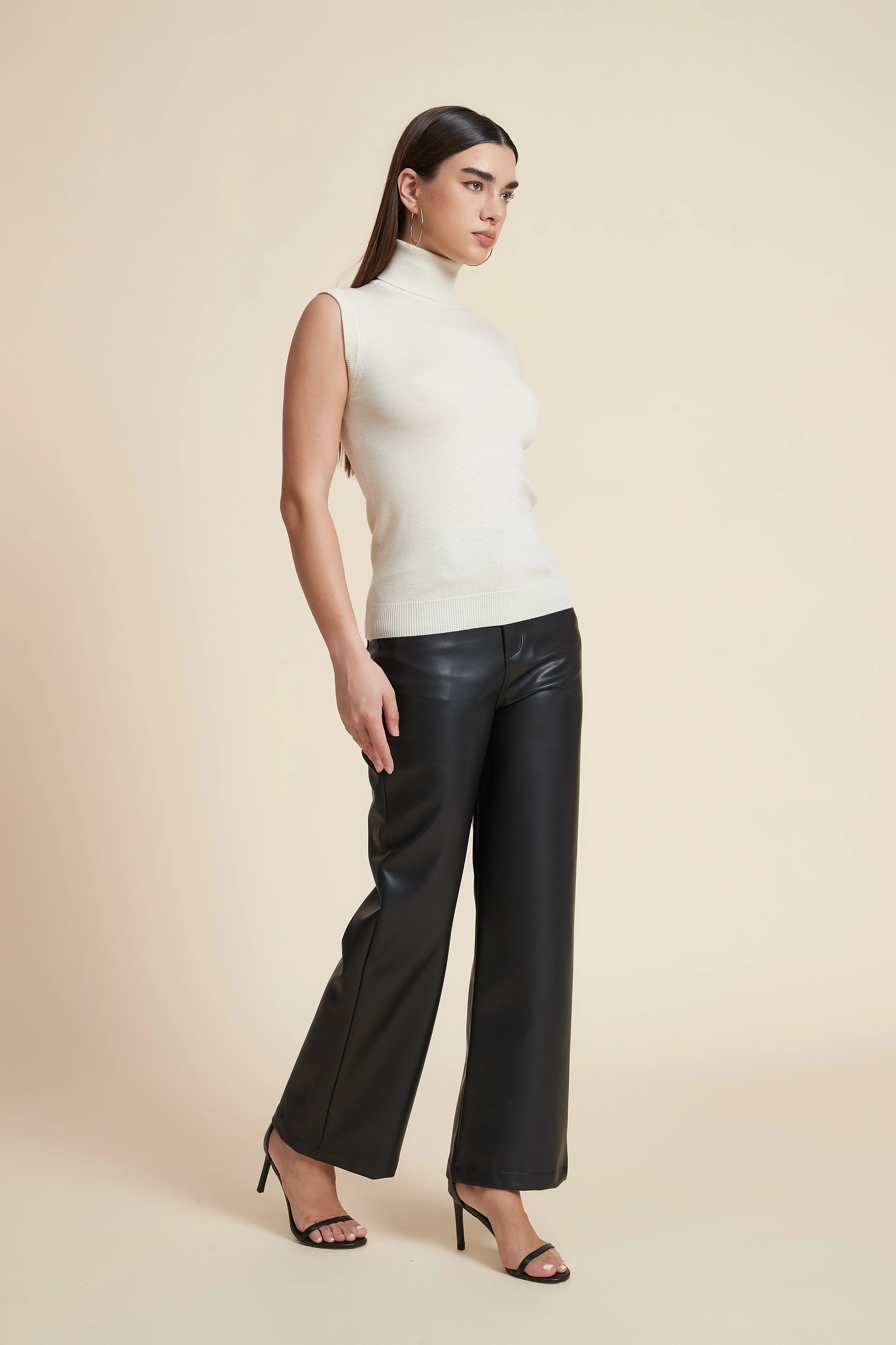 High Neck Sleeveless Blouse - Image 5